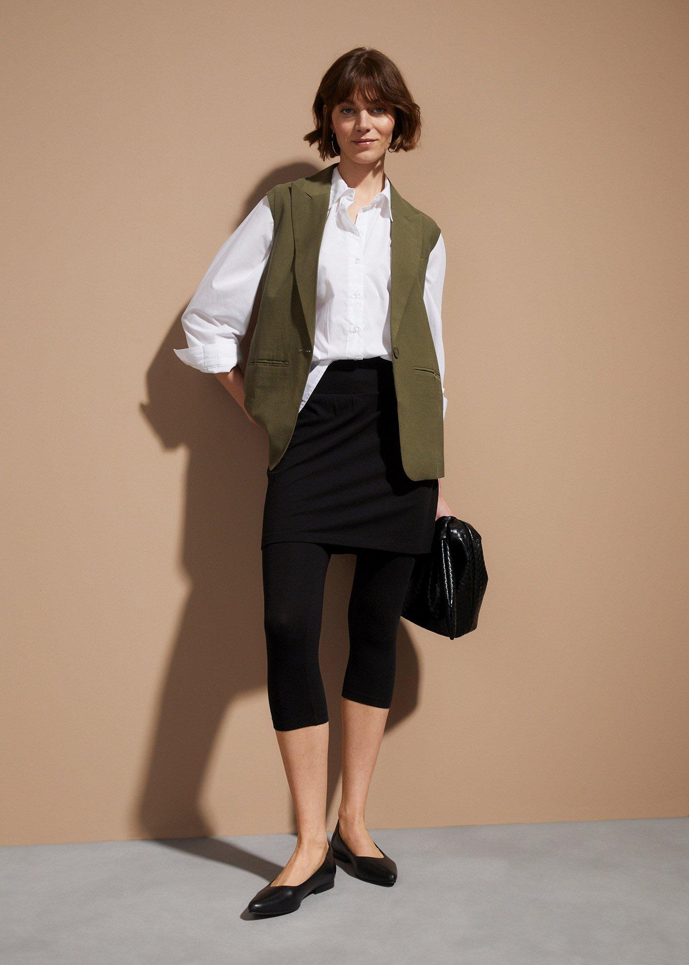 Legginsy rybaczki ze spódniczką - Bonprix