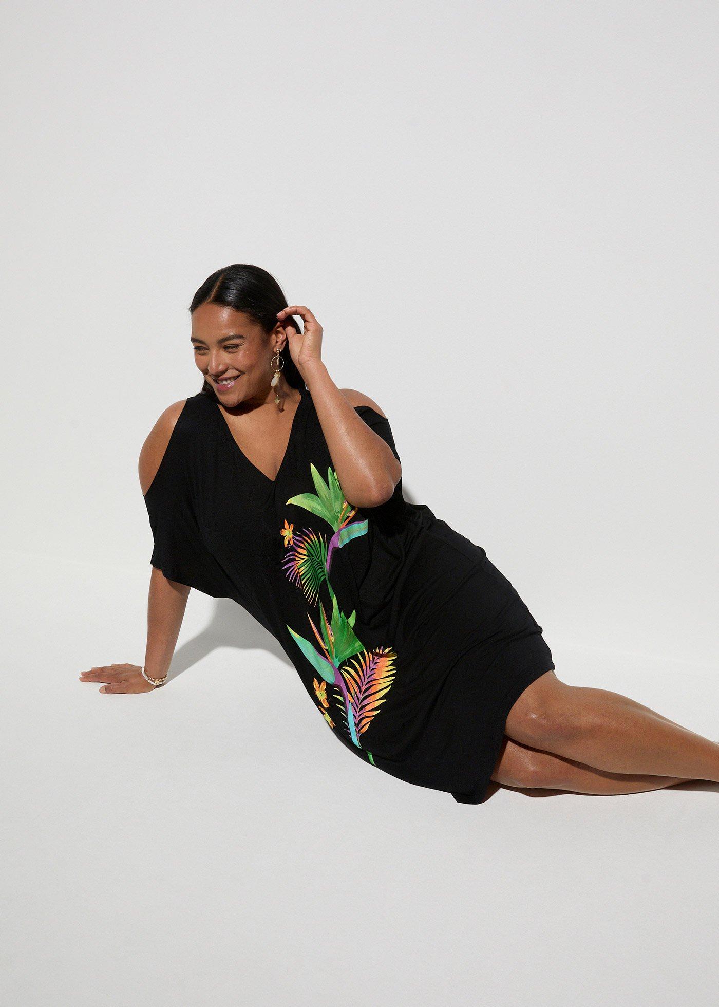 Sukienka plażowa z lejącej wiskozy - Bonprix