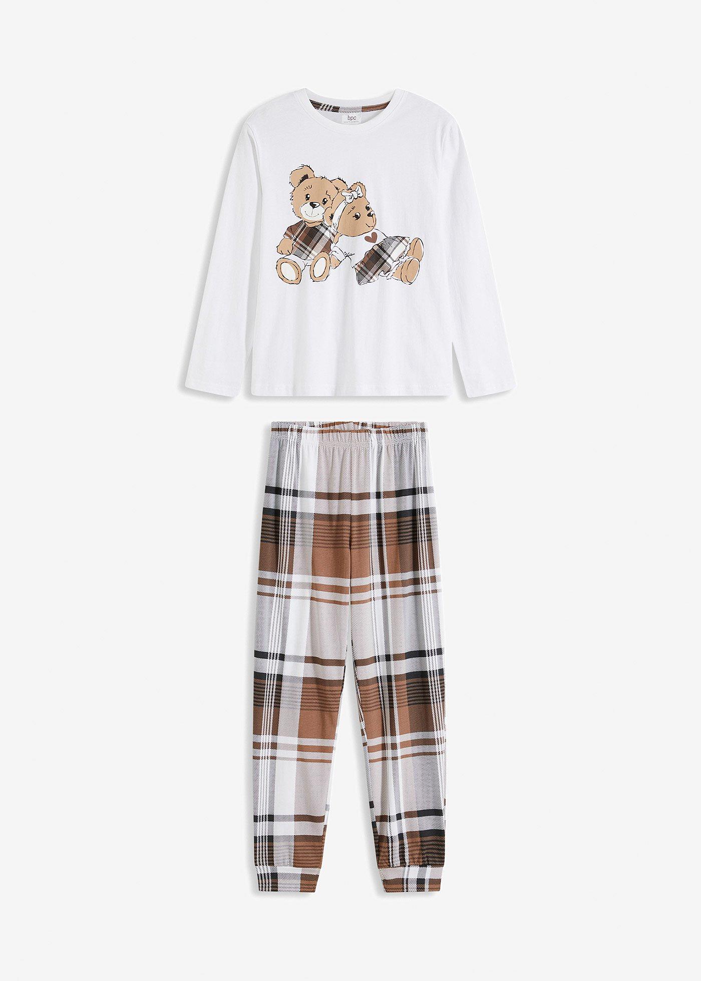 Piżama z czystej bawełny (2 części) - Bonprix