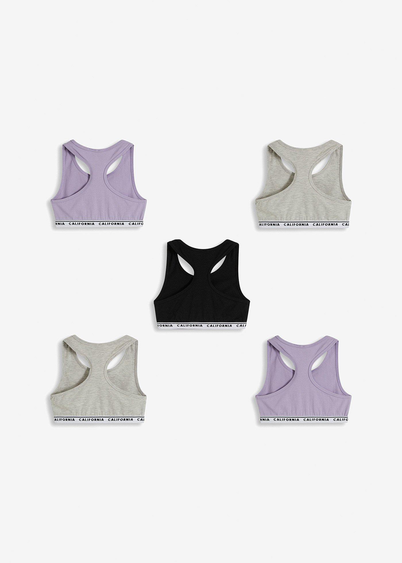 Biustonosz bustier z miękką bawełną (5 szt.) - Bonprix
