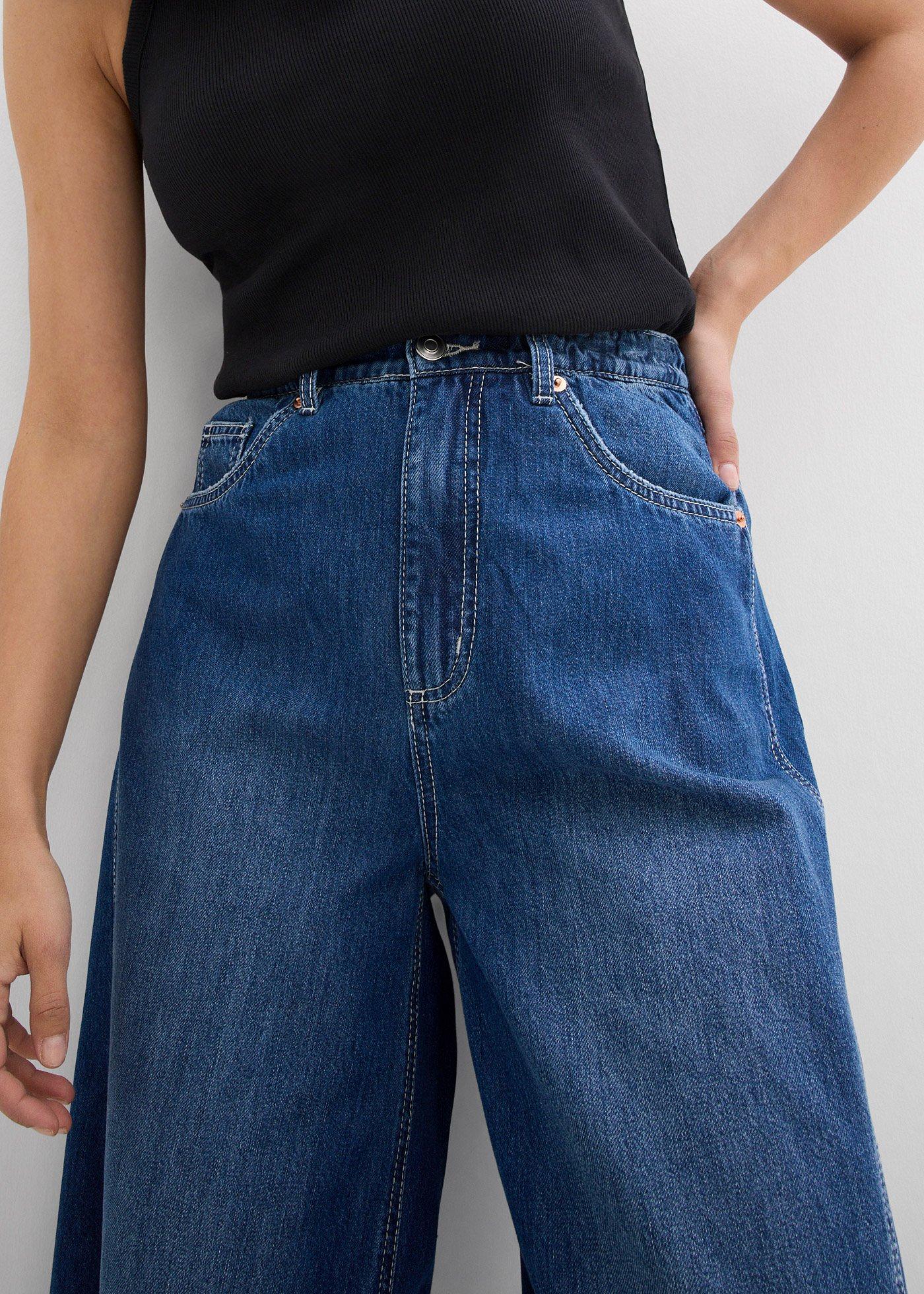 Jeansy typu ballon, high waist, super soft - Bonprix