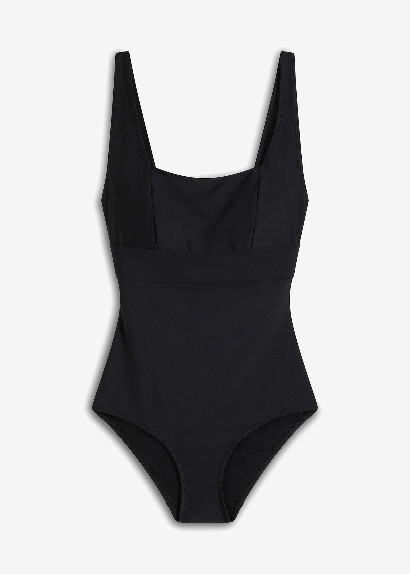 Costum de baie întreg cu decolteu pătrat, cu efect de modelare ușor