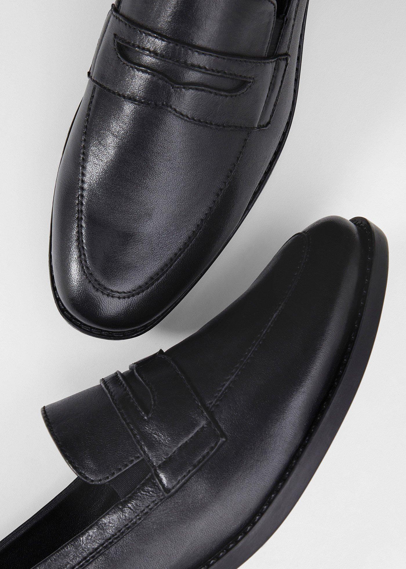 Półbuty skórzane loafer - Bonprix