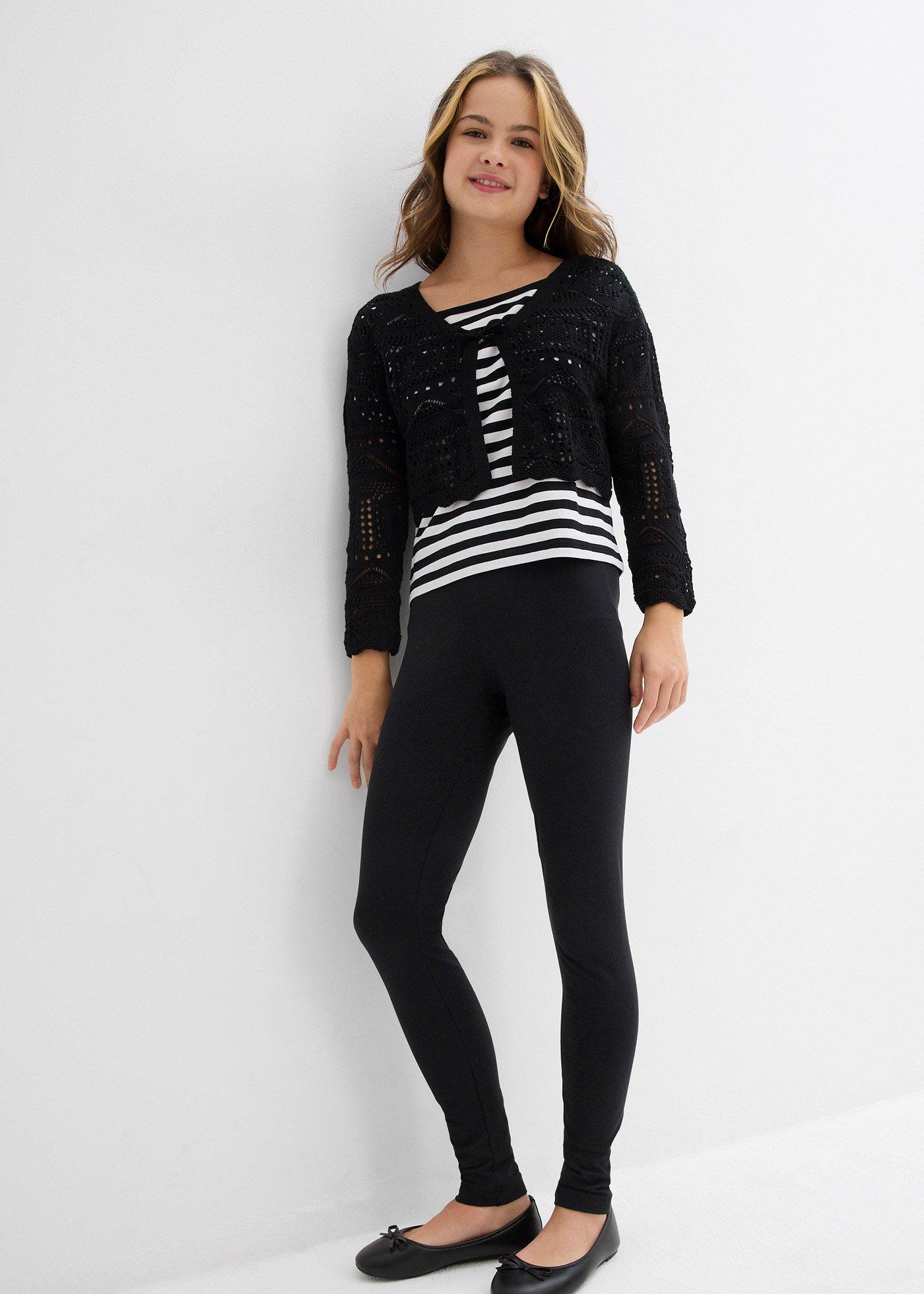 Legginsy z elastycznego materiału z bawełną organiczną (2 szt.) - Bonprix