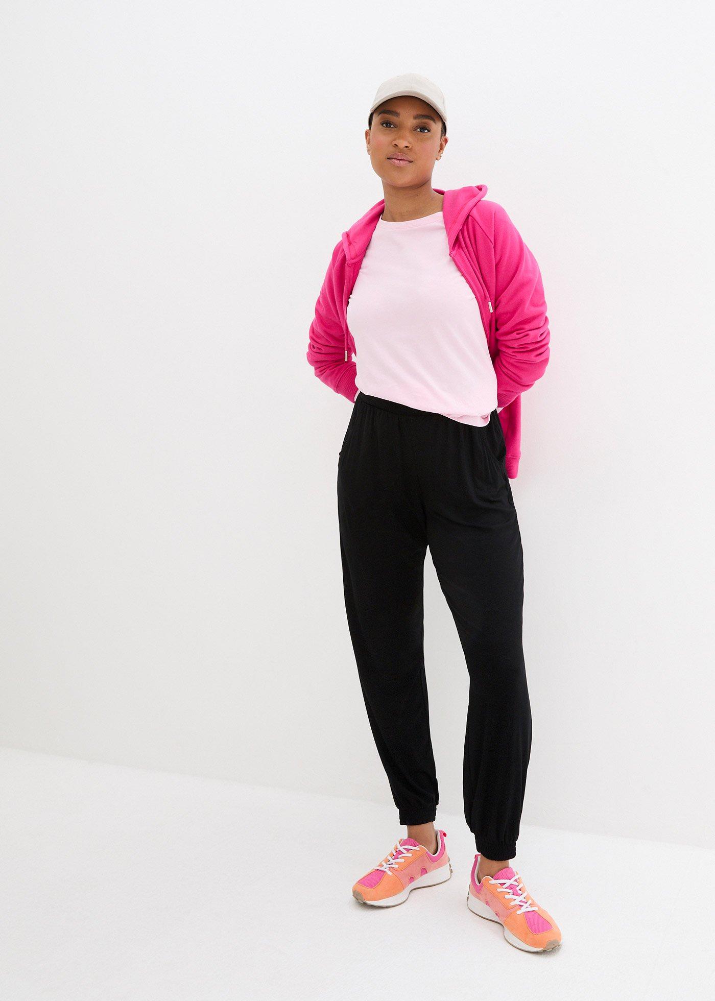 Spodnie z dżerseju z miękkiej wiskozy - Bonprix