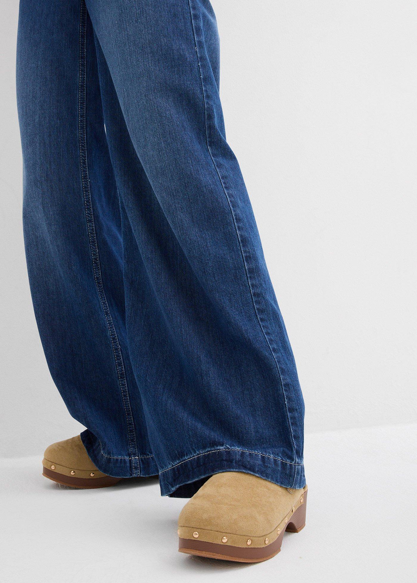 Dżinsy Wide Leg, high waist, super soft - Bonprix
