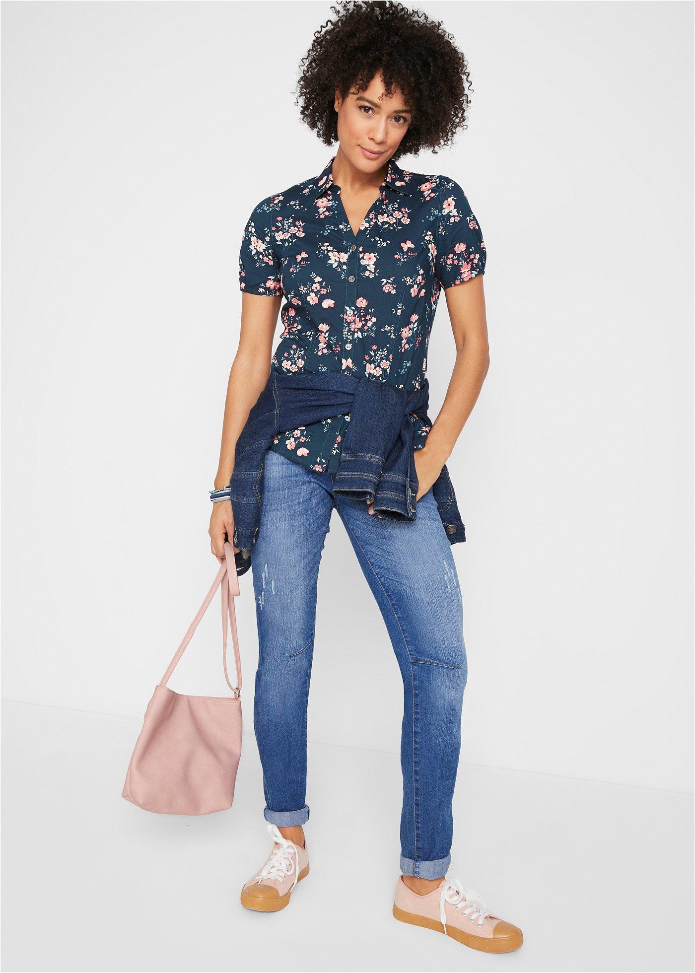 Bluzka z nadrukiem, krótki rękaw - Bonprix