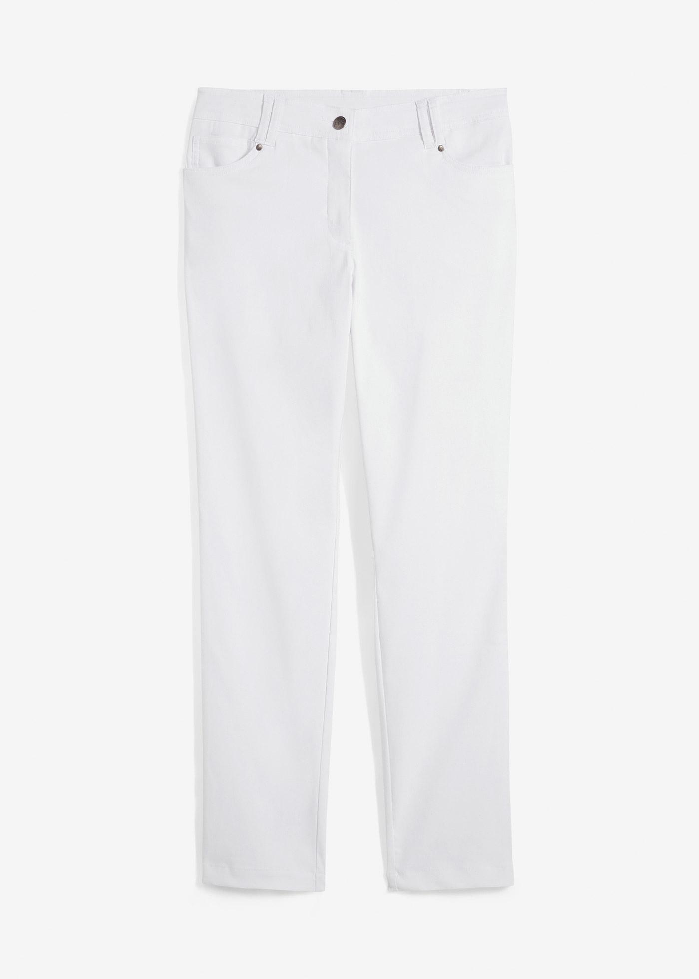 Pantaloni stretch din bengalină cu talie comodă, din material cu viscoză