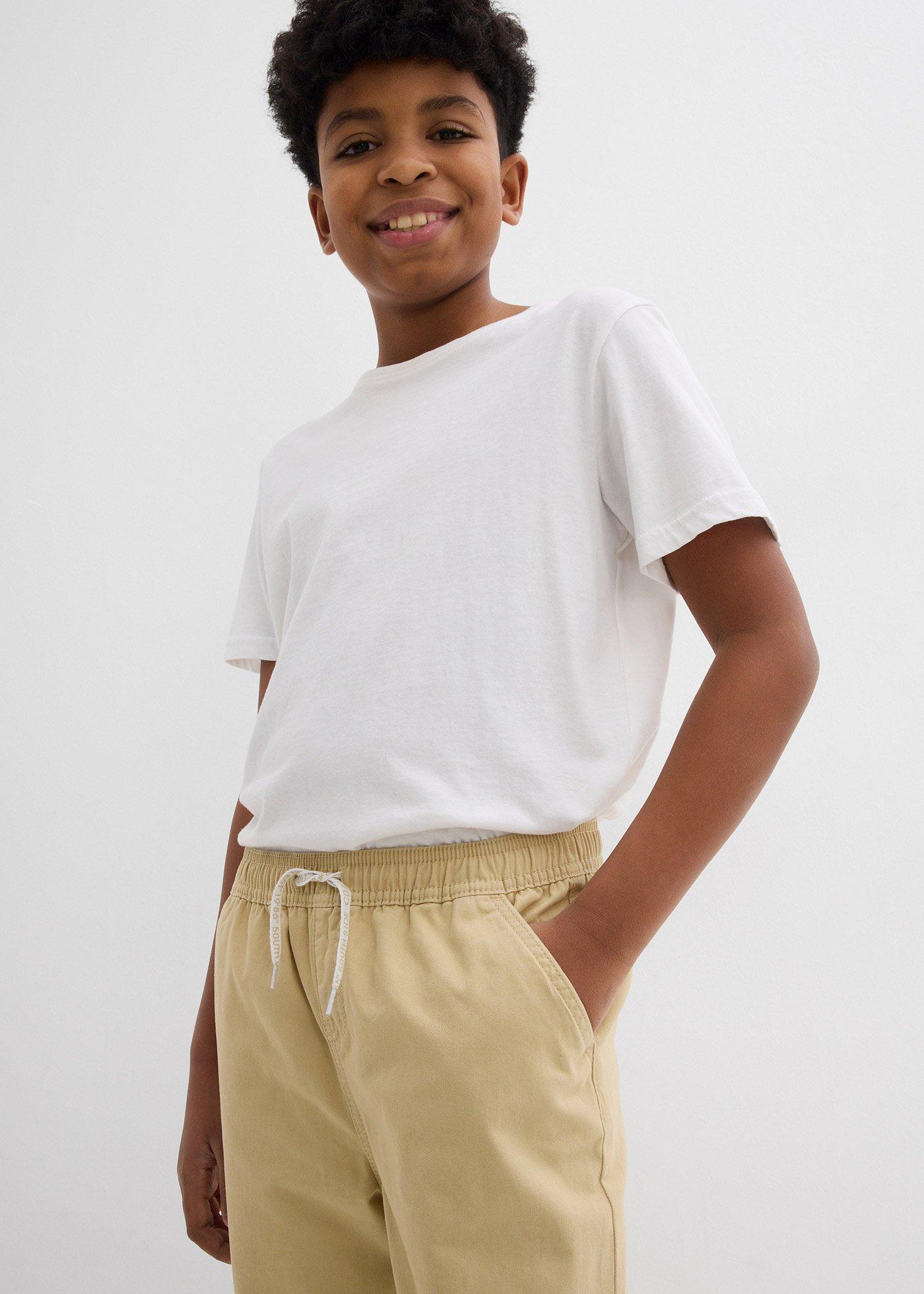 Spodnie Regular Fit z gumką w talii, z czystej bawełny (2 pary) - Bonprix