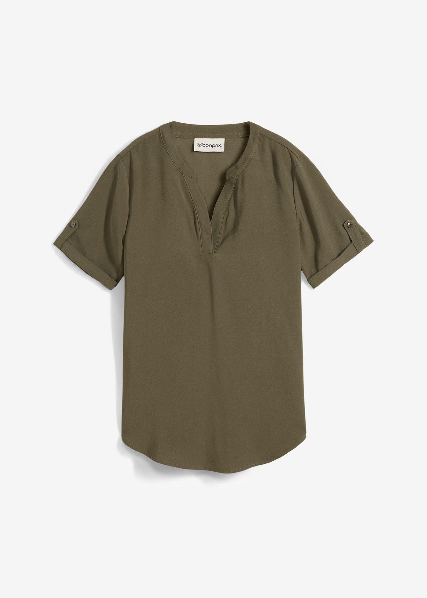 Blouse manches courtes en viscose mélangée
