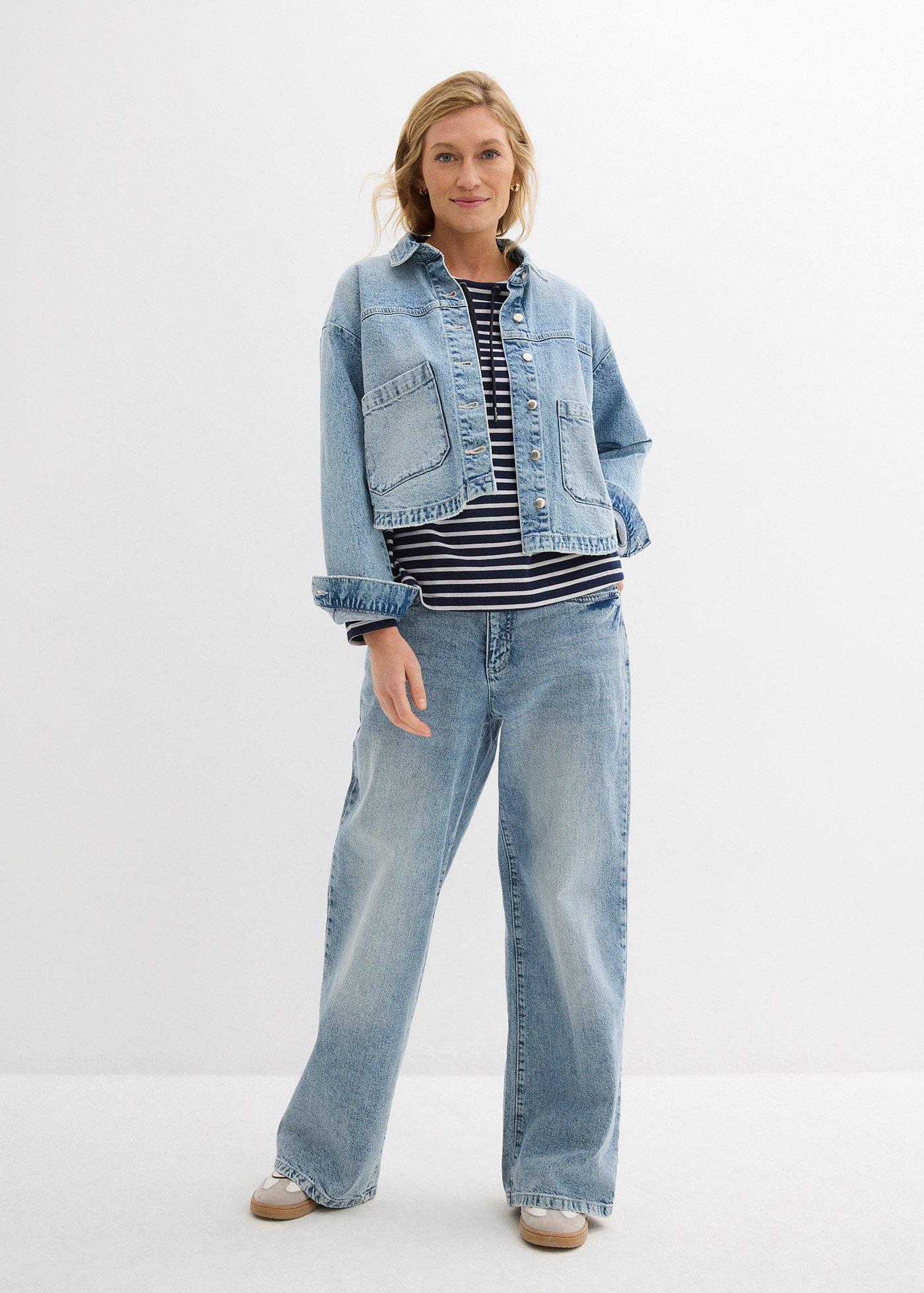 Bluza ze strukturalnego materiału - Bonprix