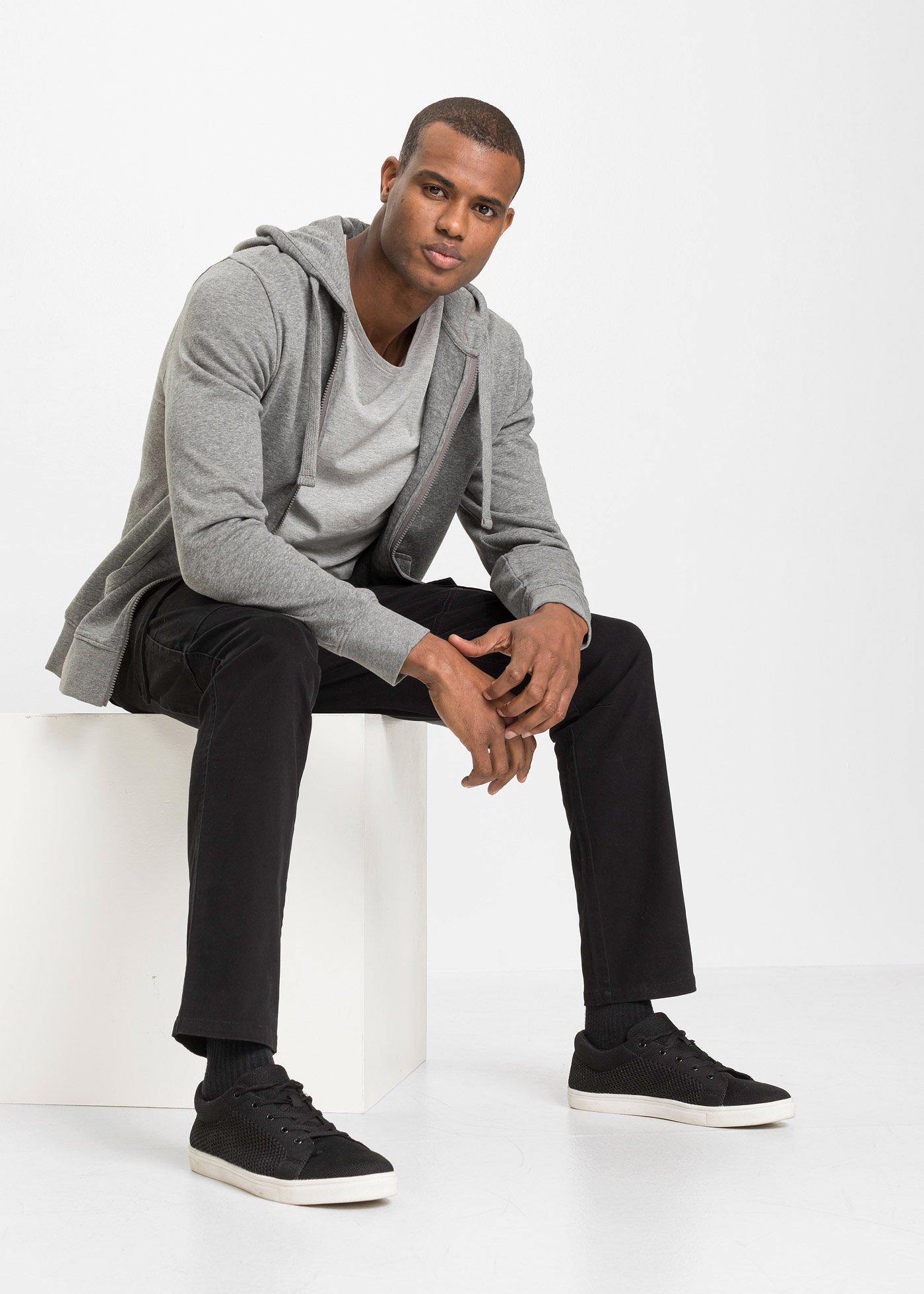 Spodnie bojówki ze stretchem, o kroju slim fit, straight - Bonprix