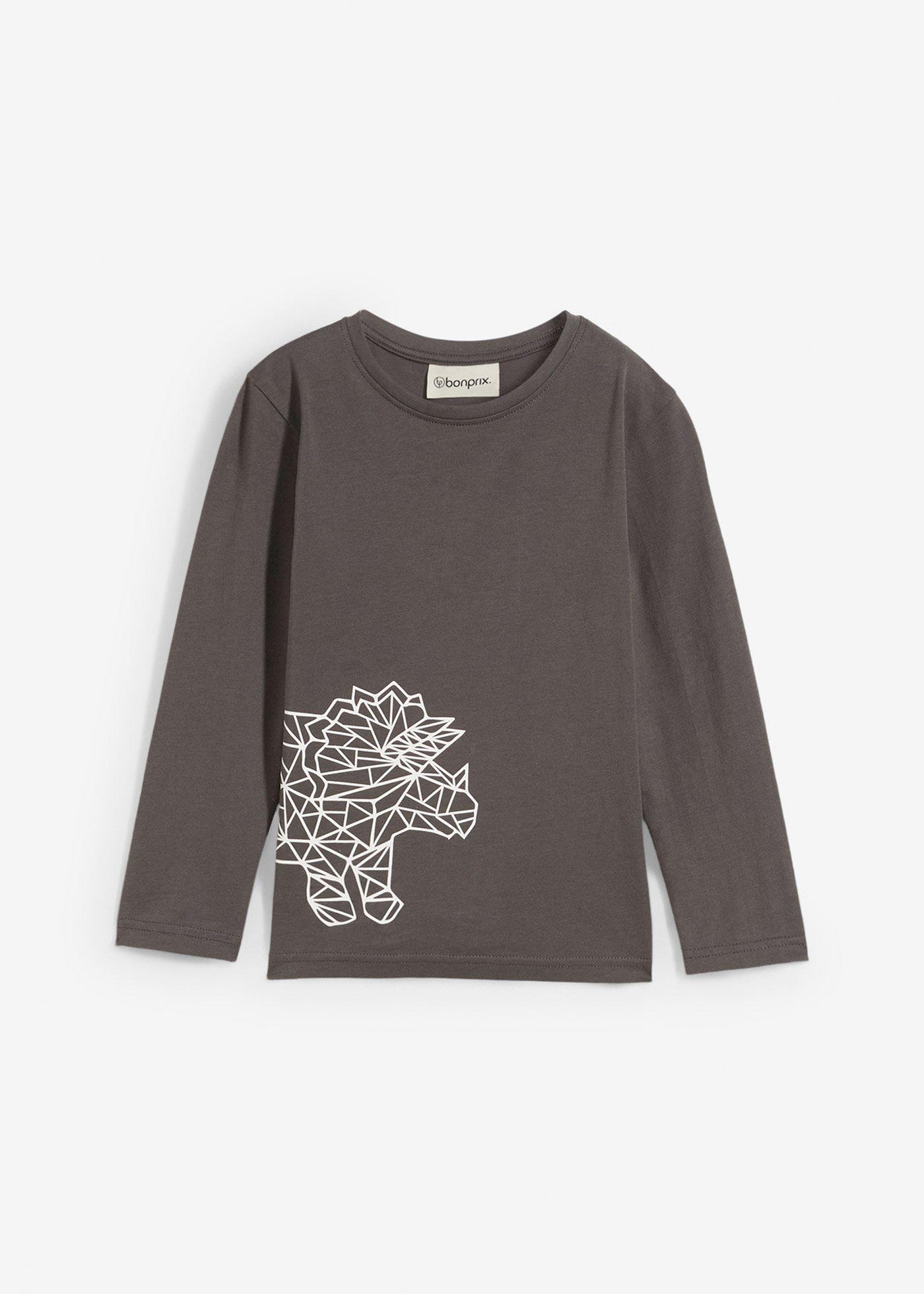 Shirt z długim rękawem, z czystej bawełny organicznej - Bonprix