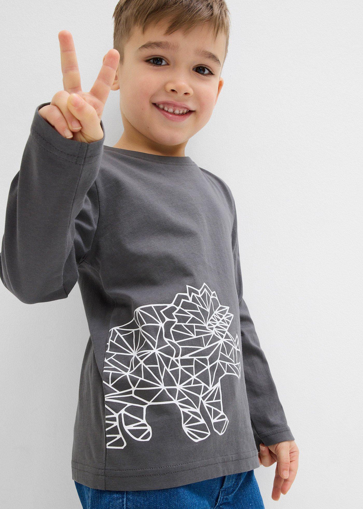 Shirt z długim rękawem, z czystej bawełny organicznej - Bonprix