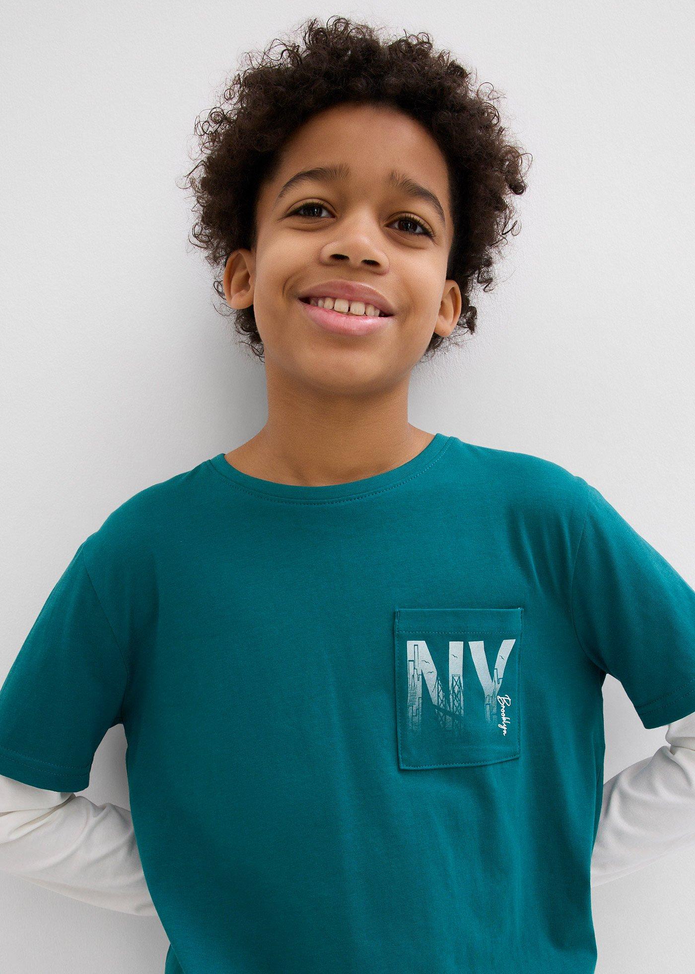 Shirt 2 w 1, długi rękaw, z czystej bawełny - Bonprix