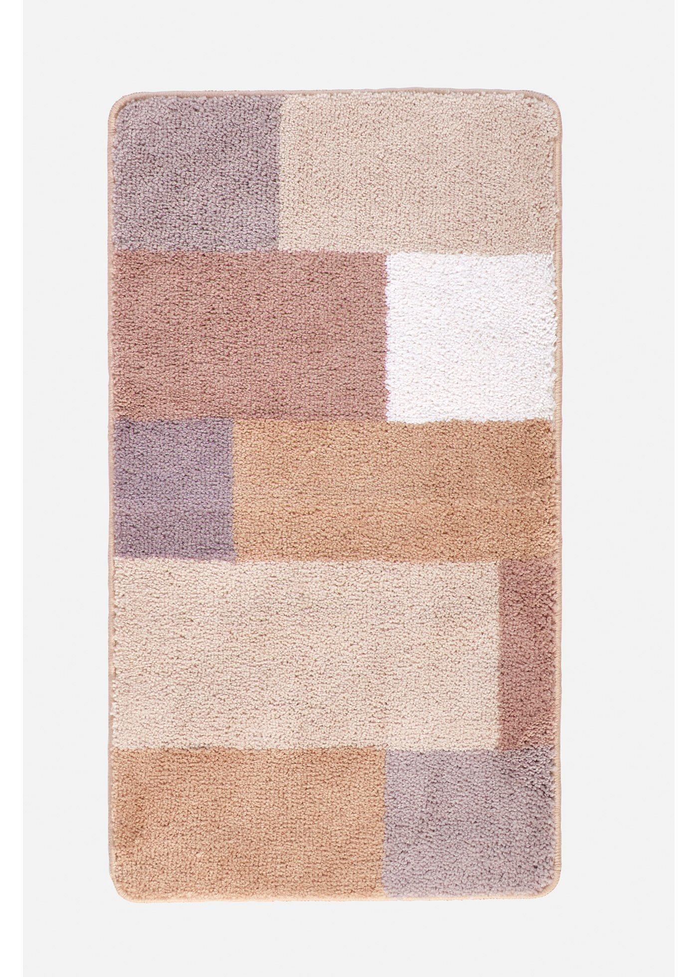 Tapis de bain tufté aux couleurs pastel