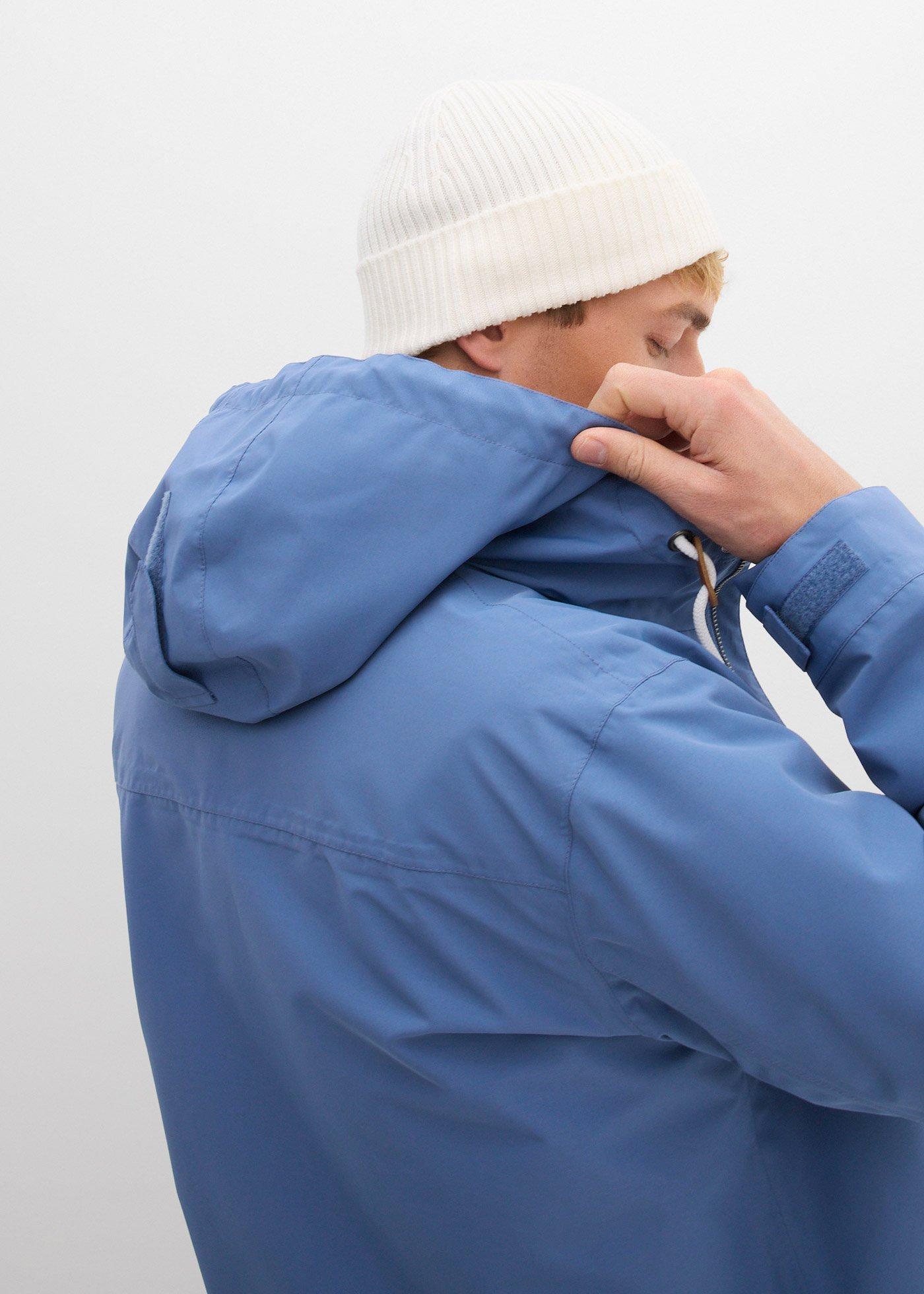 Hydrofobowa kurtka funkcyjna z kapturem i detalami z imitacji skóry - Bonprix