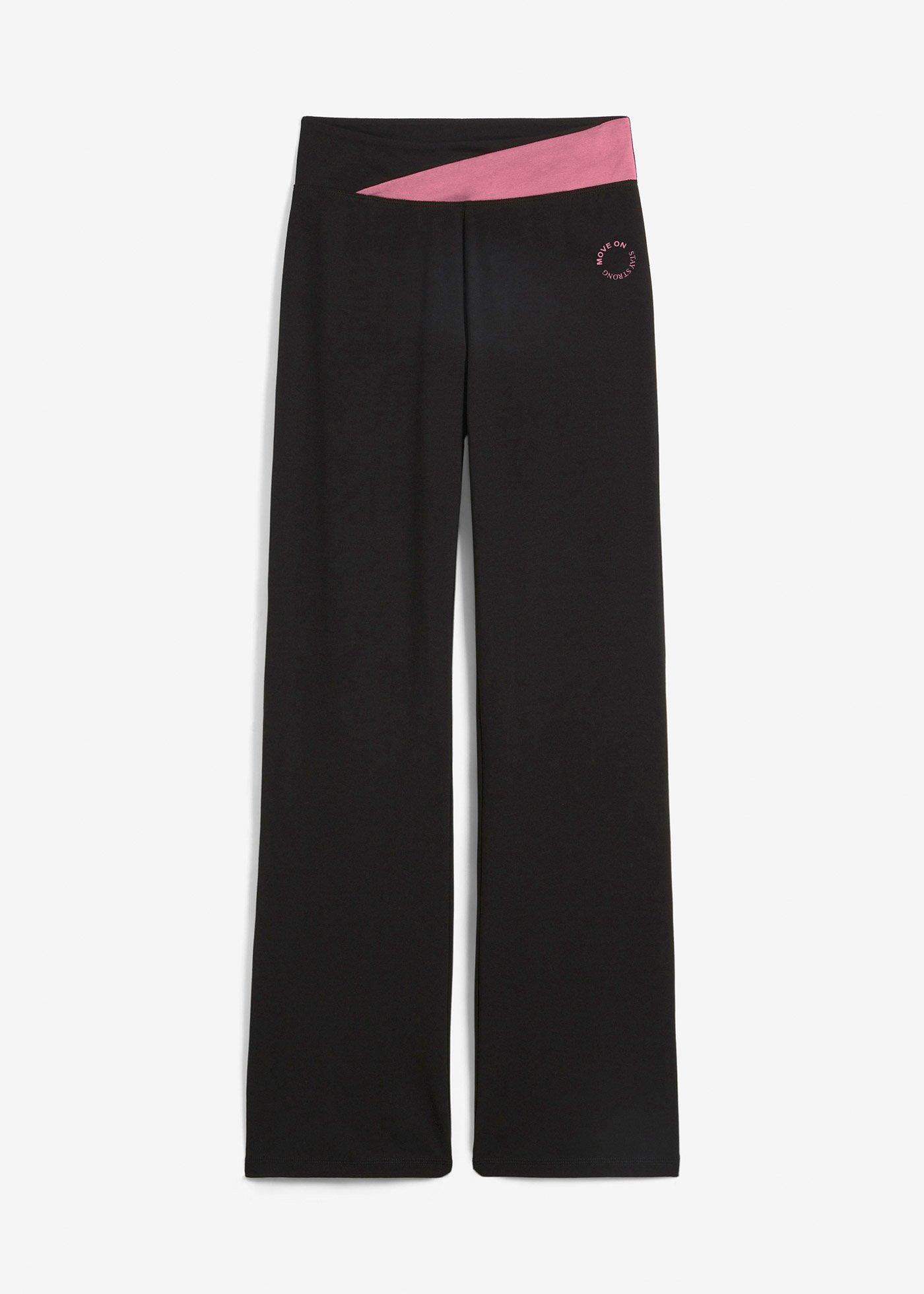 Pantaloni sport din bumbac, evazaţi