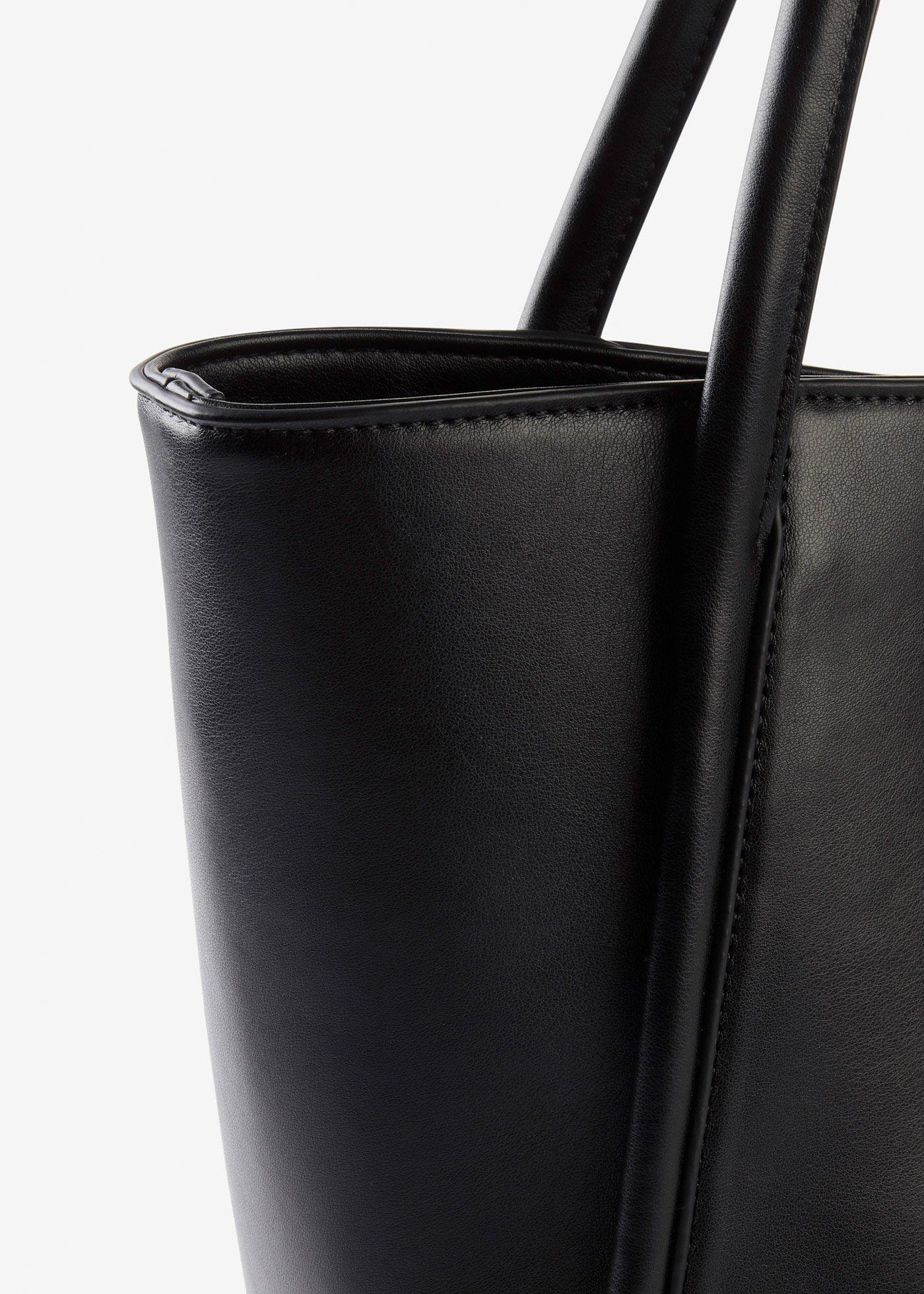Torba typu shopper z okrągłą lamówką i dużą kieszenią w środku - Bonprix