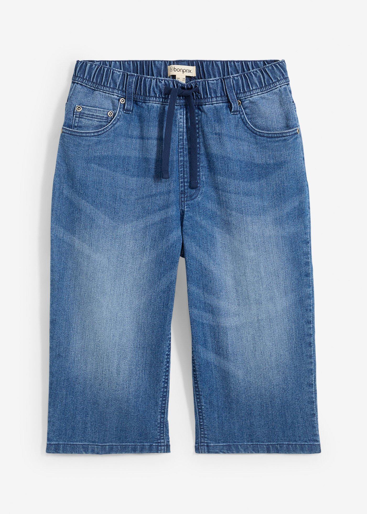Bermudy chłopięce z gumką w talii Slim Fit - Bonprix