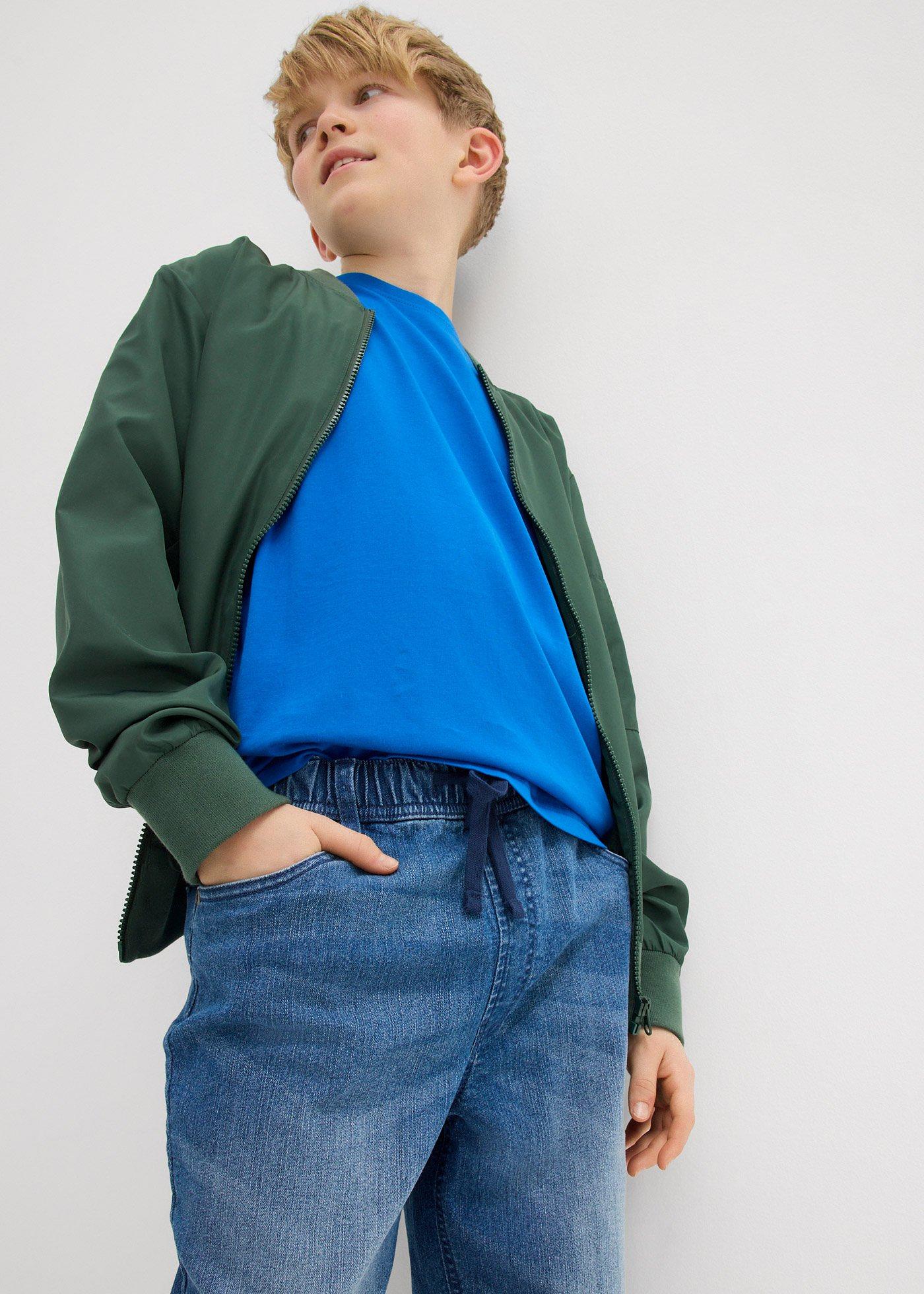 Bermudy chłopięce z gumką w talii Slim Fit - Bonprix