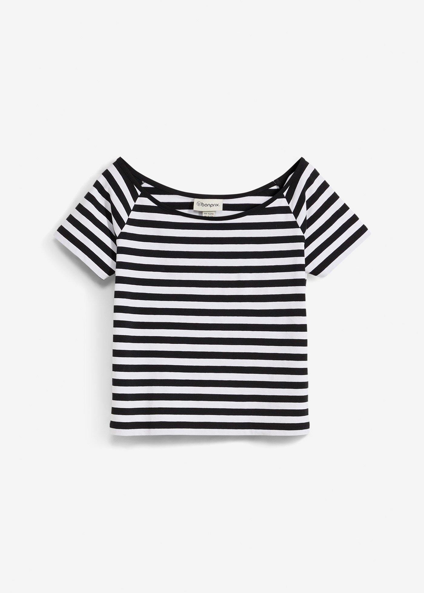 T-shrit z elastycznej mieszanki bawełny - Bonprix
