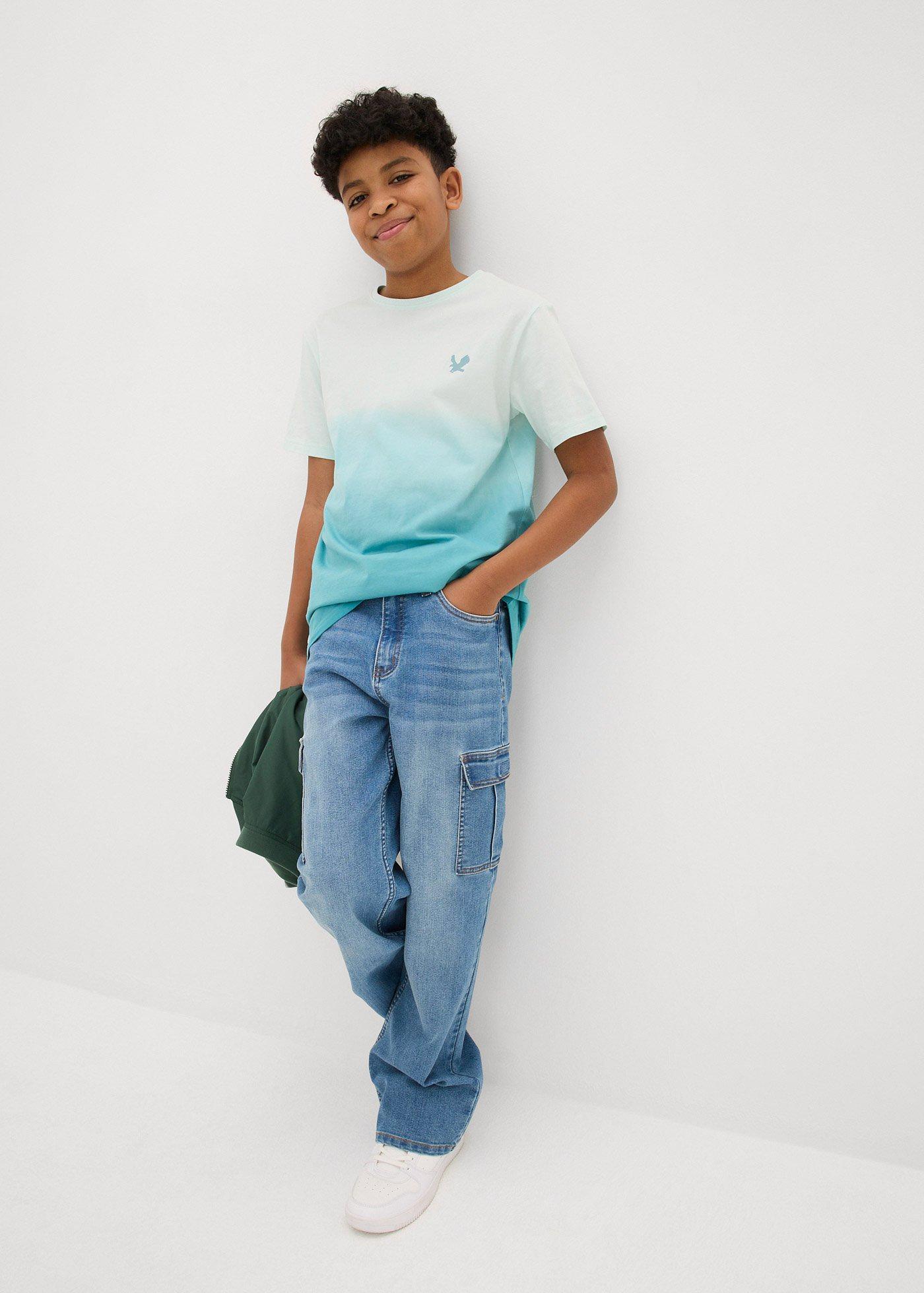 T-shirt w cieniowanym kolorze, z czystej bawełny organicznej - Bonprix