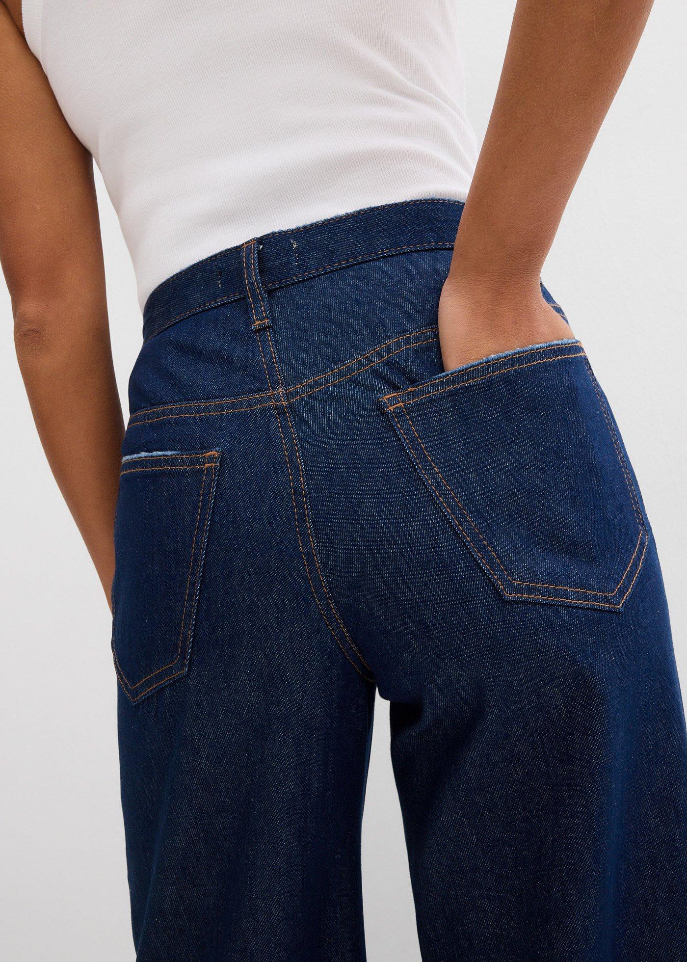 Dżinsy Wide Leg, mid waist, low stretch - Bonprix