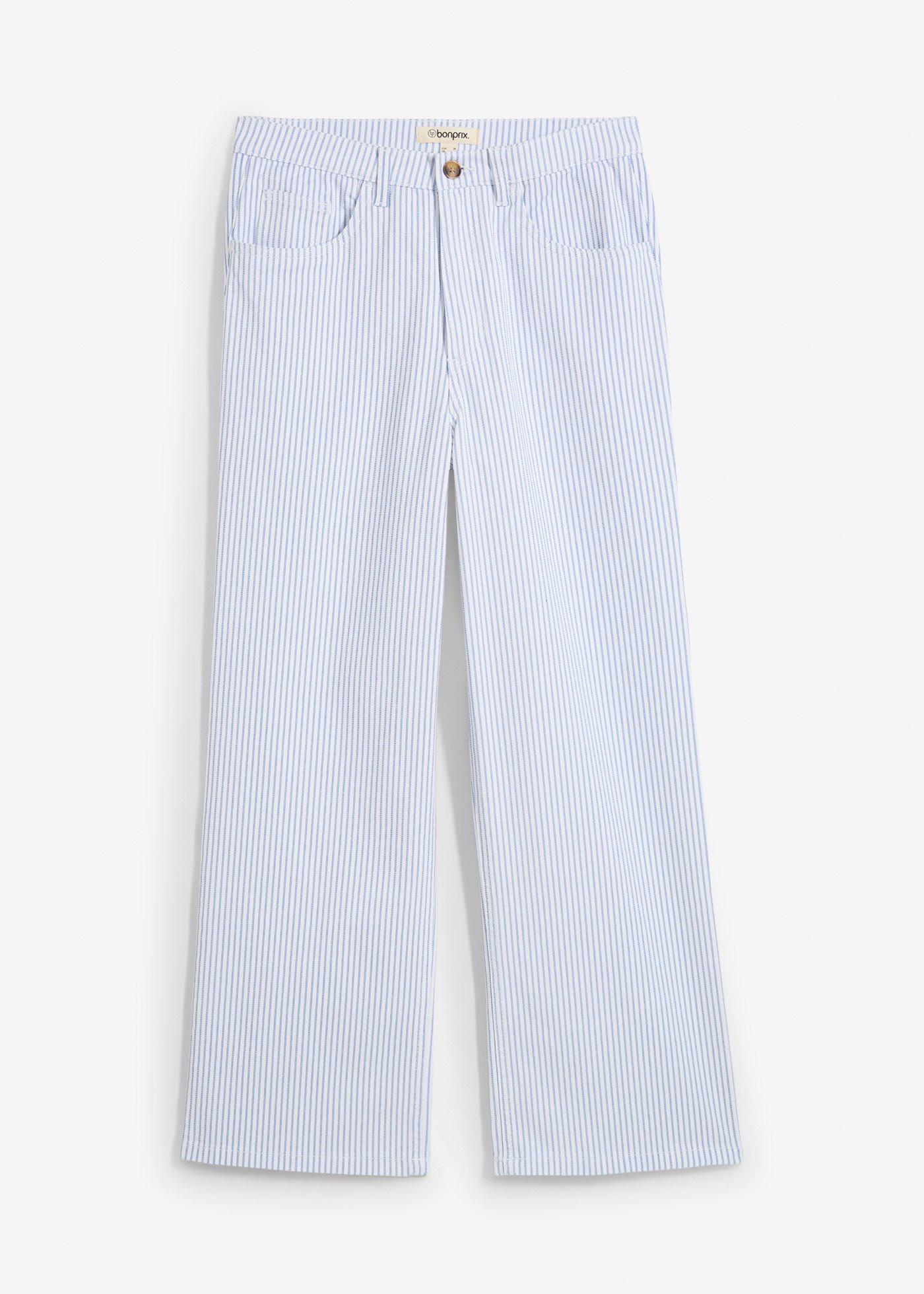 Jean large taille haute, cropped