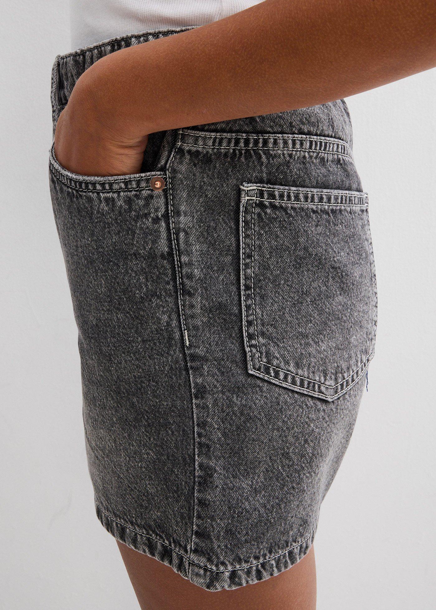 Szorty dżinsowe high waist, low stretch - Bonprix