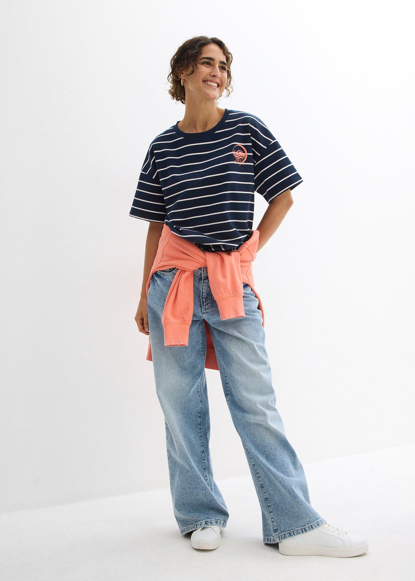 Bluza z miękkiego materiału z domieszką bawełny - Bonprix