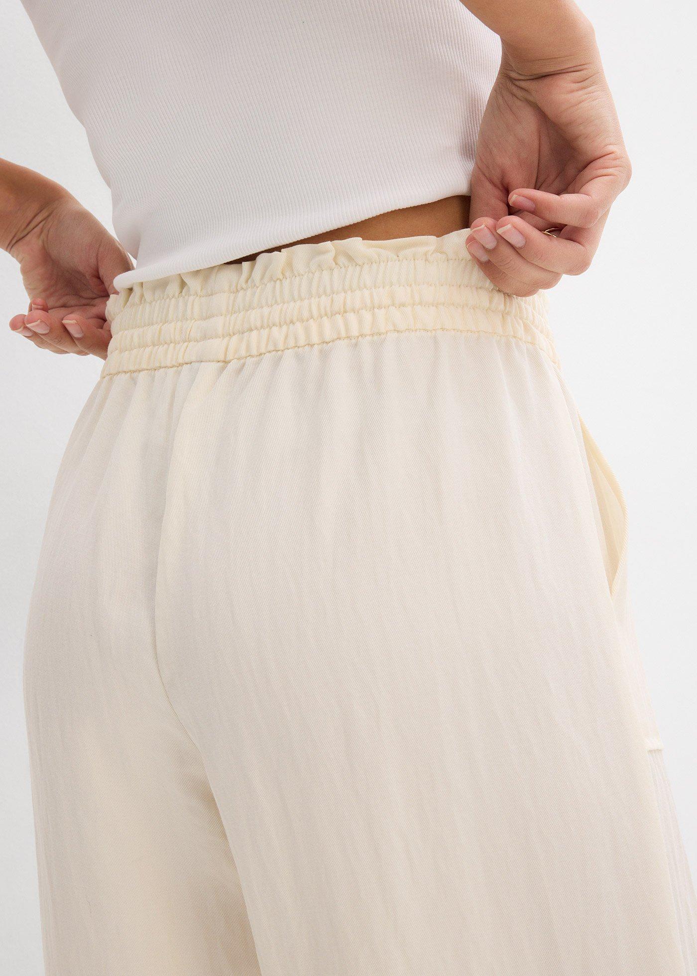 Spodnie culotte z lejącej mieszanki lyocellu - Bonprix