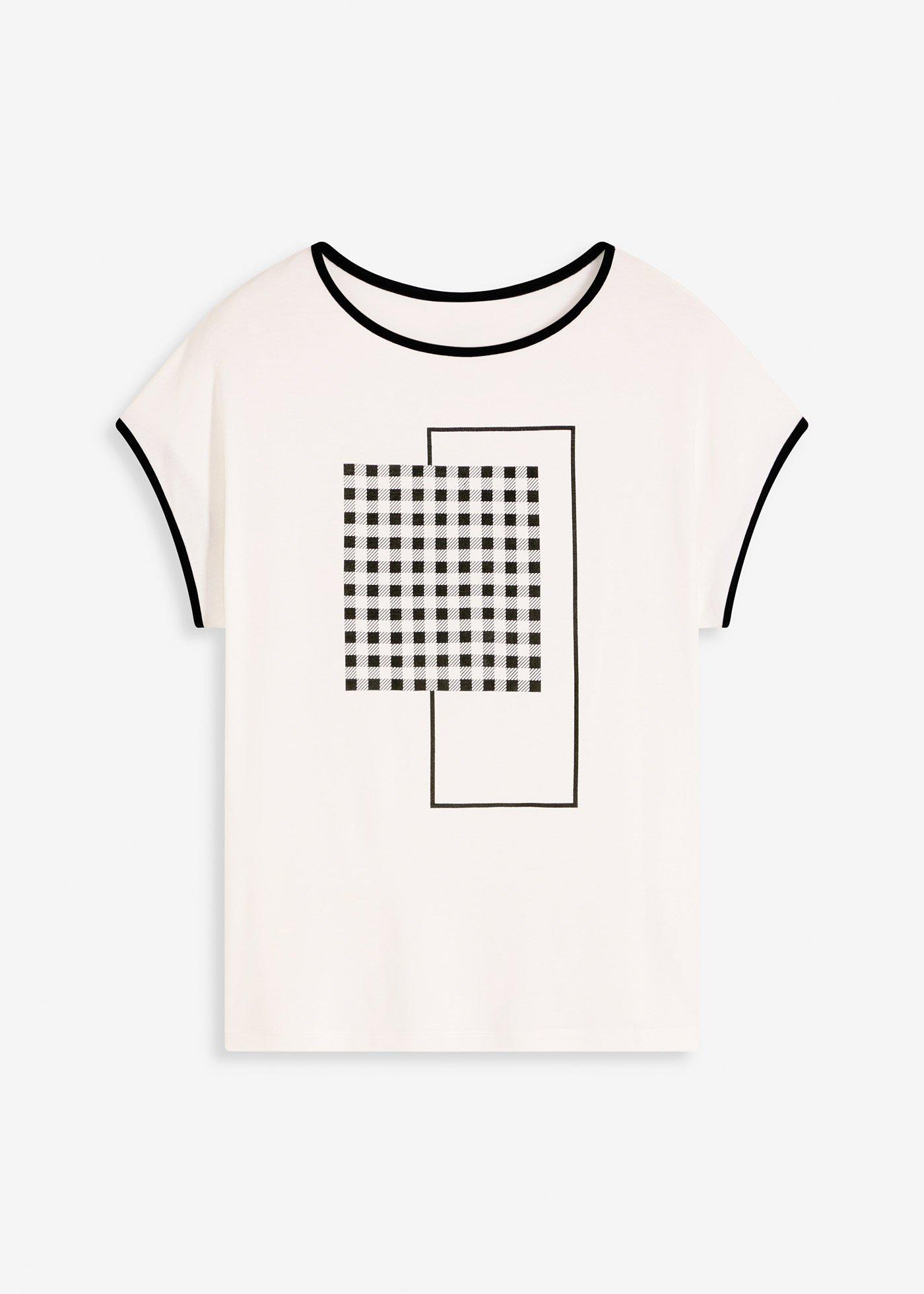 T-shirt à passepoil contrastant