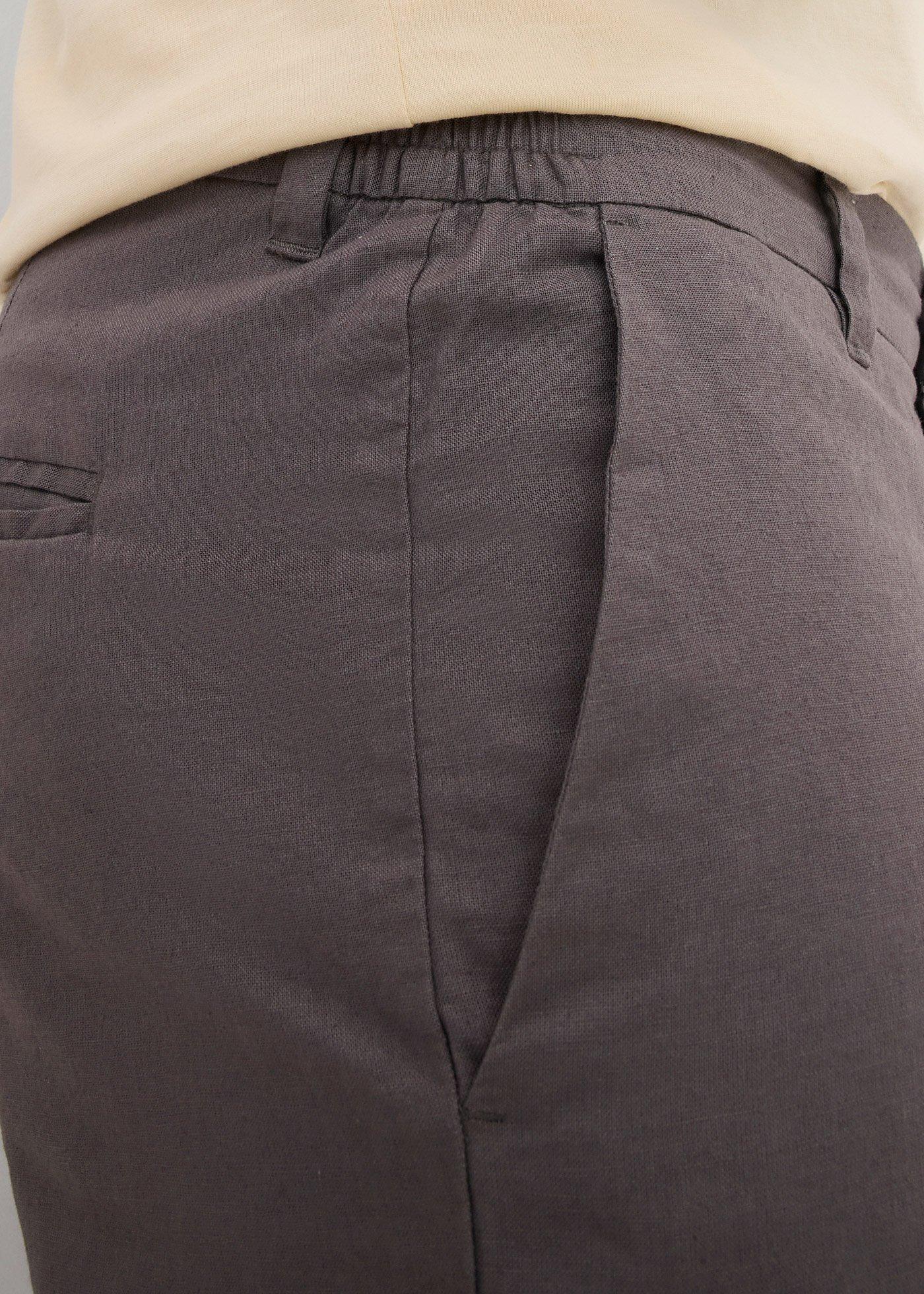 Bermudy chino regular fit z domieszką lnu - Bonprix