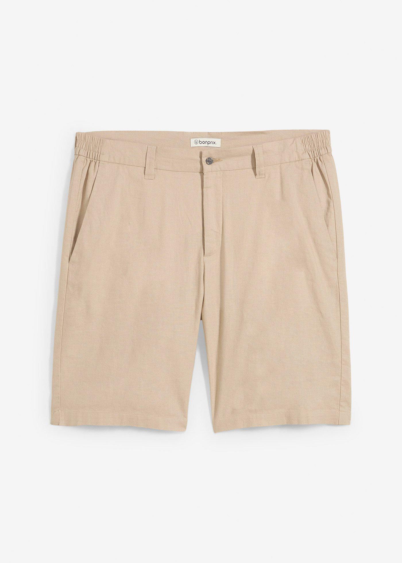 Bermuda chino en lin mélangé, Regular