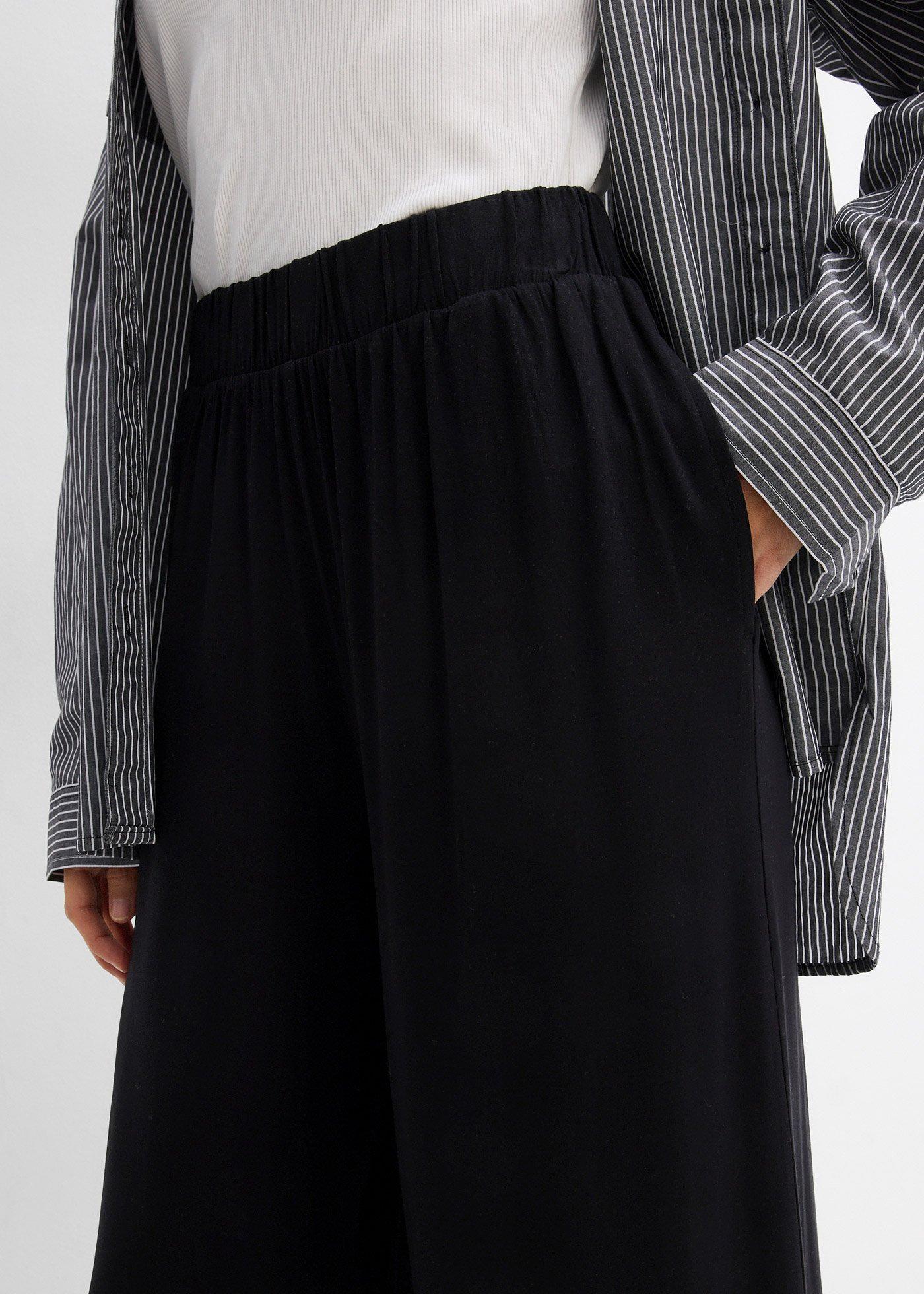Spodnie culotte z dzianiny z lejącej wiskozy - Bonprix