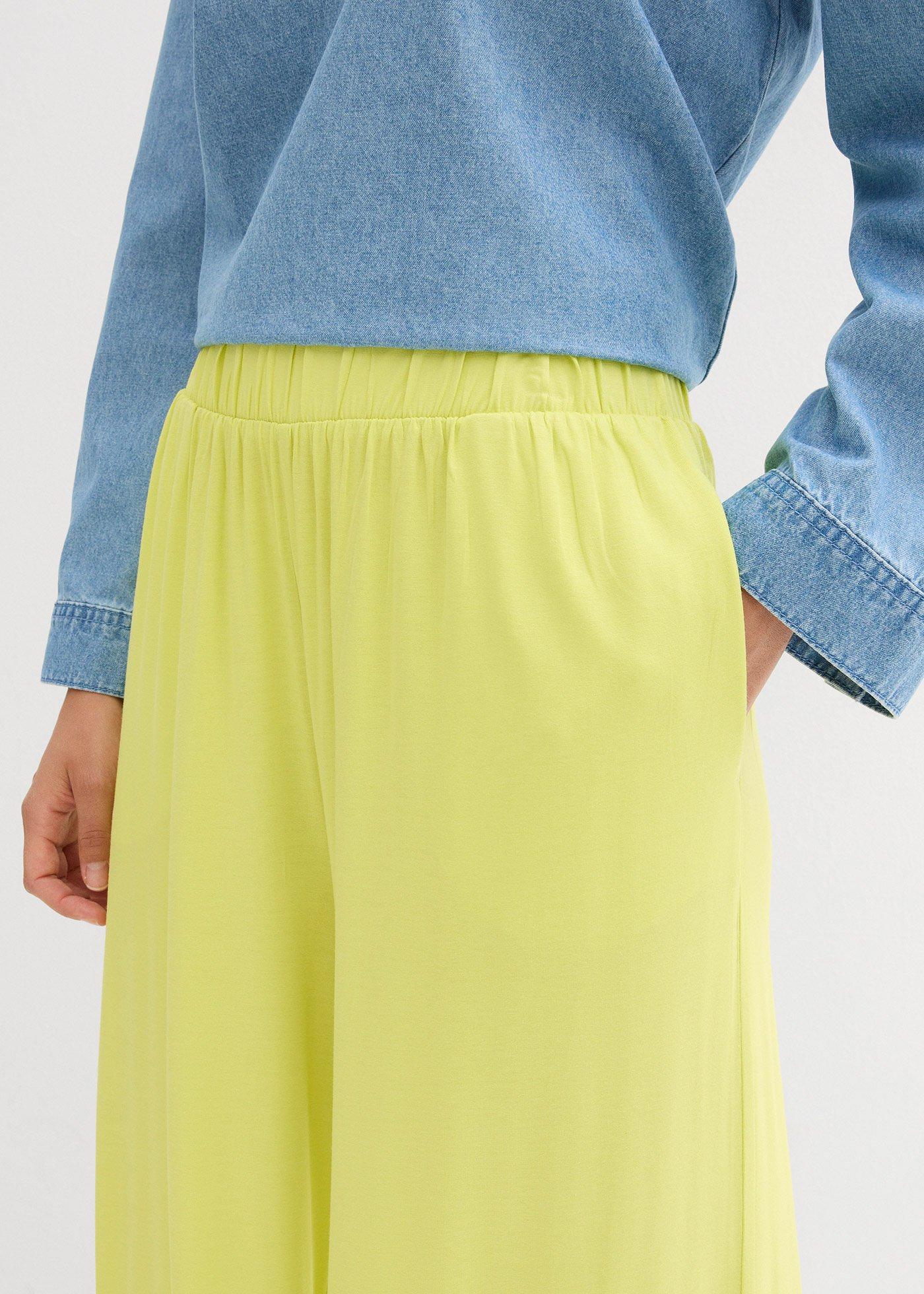 Spodnie culotte z dzianiny z lejącej wiskozy - Bonprix