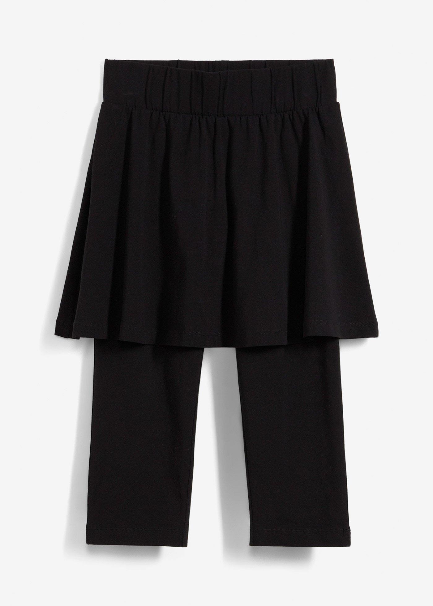 Legginsy rybaczki z doszytą spódniczką - Bonprix