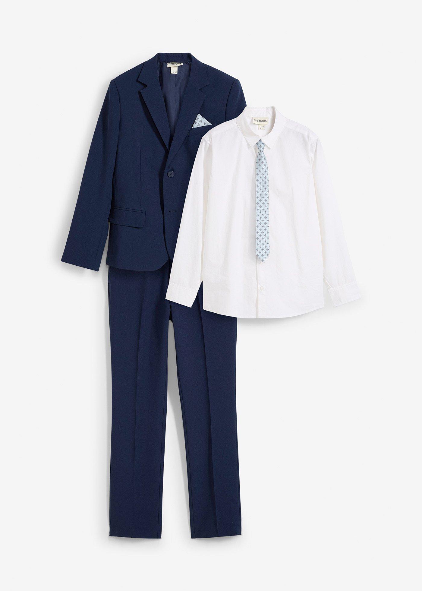 Garnitur + koszula + krawat (komplet 4-częściowy) - Bonprix