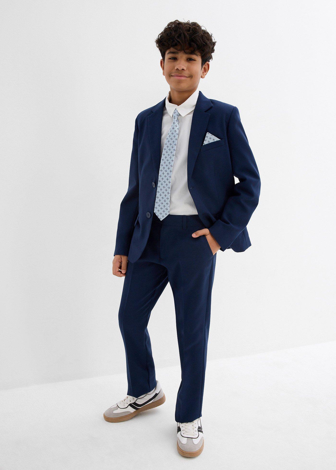 Garnitur + koszula + krawat (komplet 4-częściowy) - Bonprix