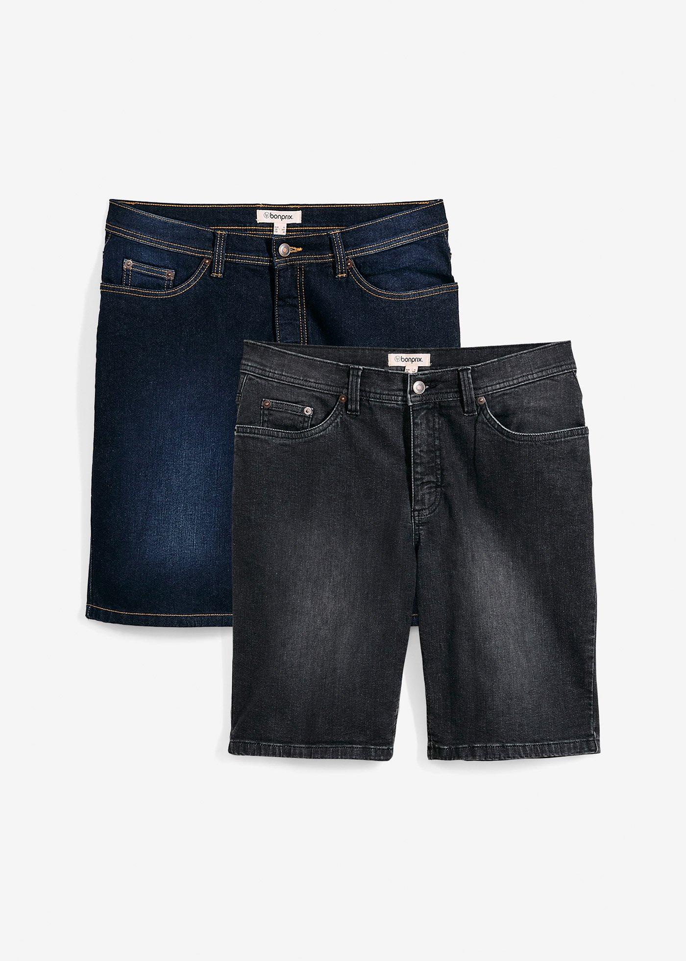 Lot de 2 bermudas en jean extensible, regular