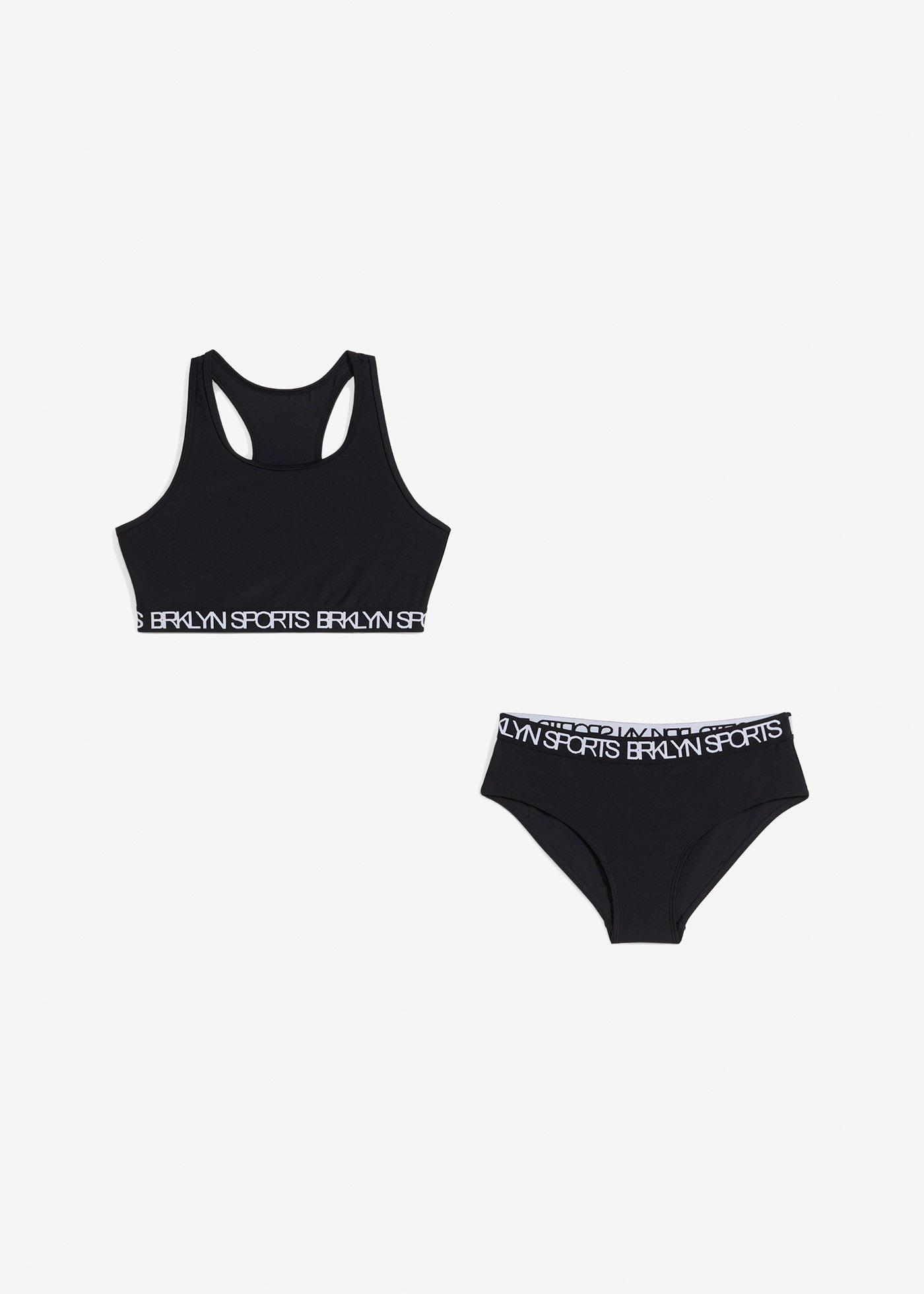 Bikini sportowe z tyłem typu bokserka (2 części) - Bonprix