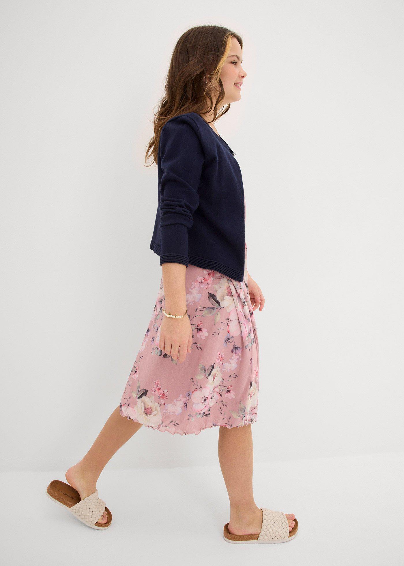 Przewiewna wzorzysta sukienka z siateczki - Bonprix