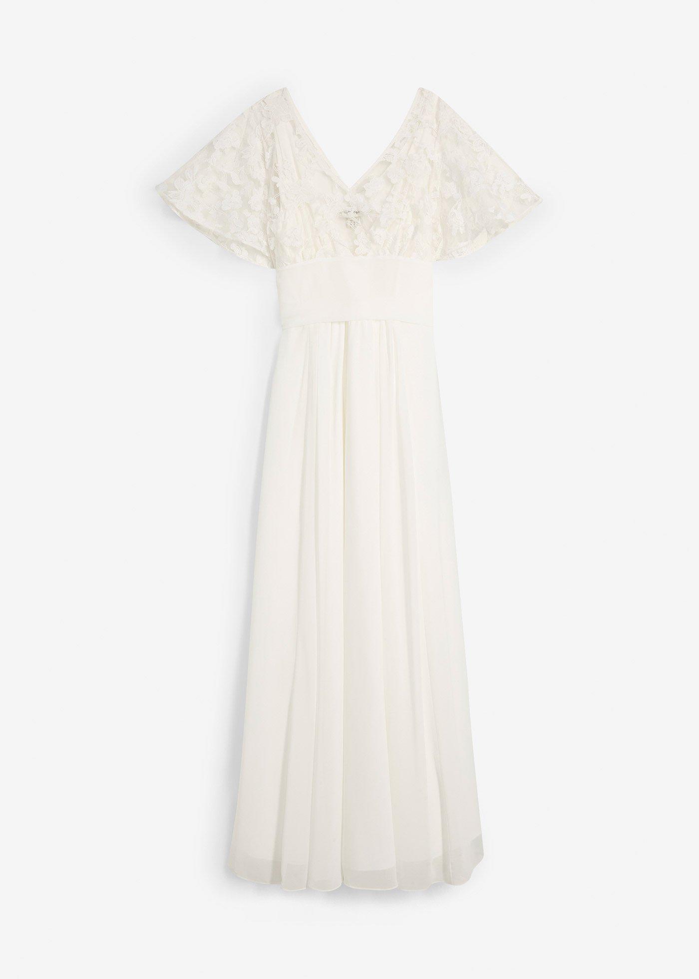Robe de mariée 2en1 pour femme enceinte avec fonction allaitement discrète