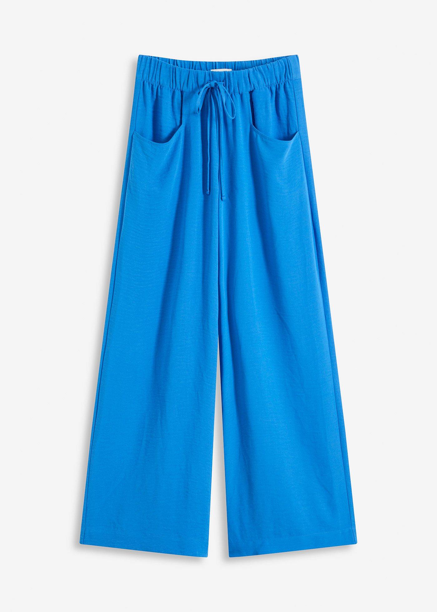 Pantaloni Marlene din crep subțire
