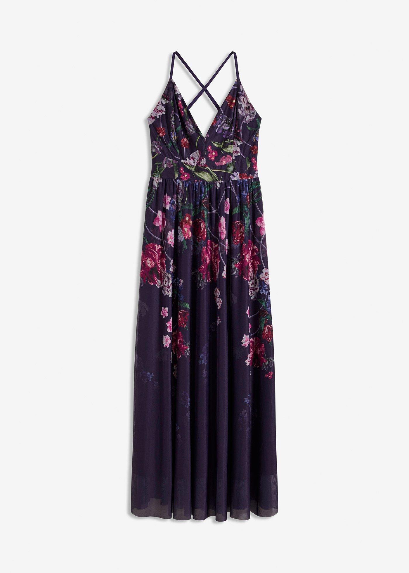 Robe longue en tulle délicat avec bretelles