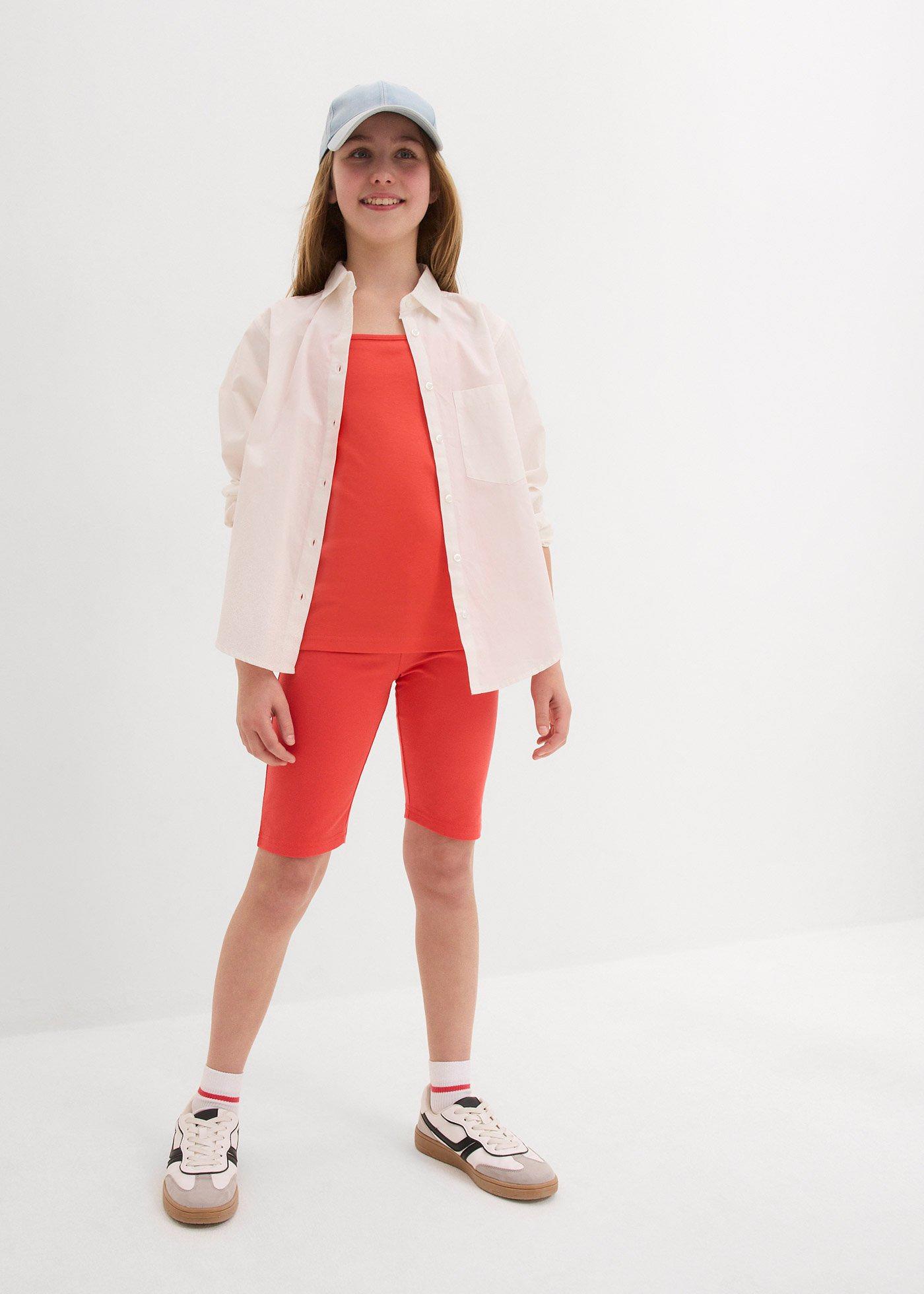 Top na cienkich ramiączkach, z bawełną organiczną (3 sztuki) - Bonprix