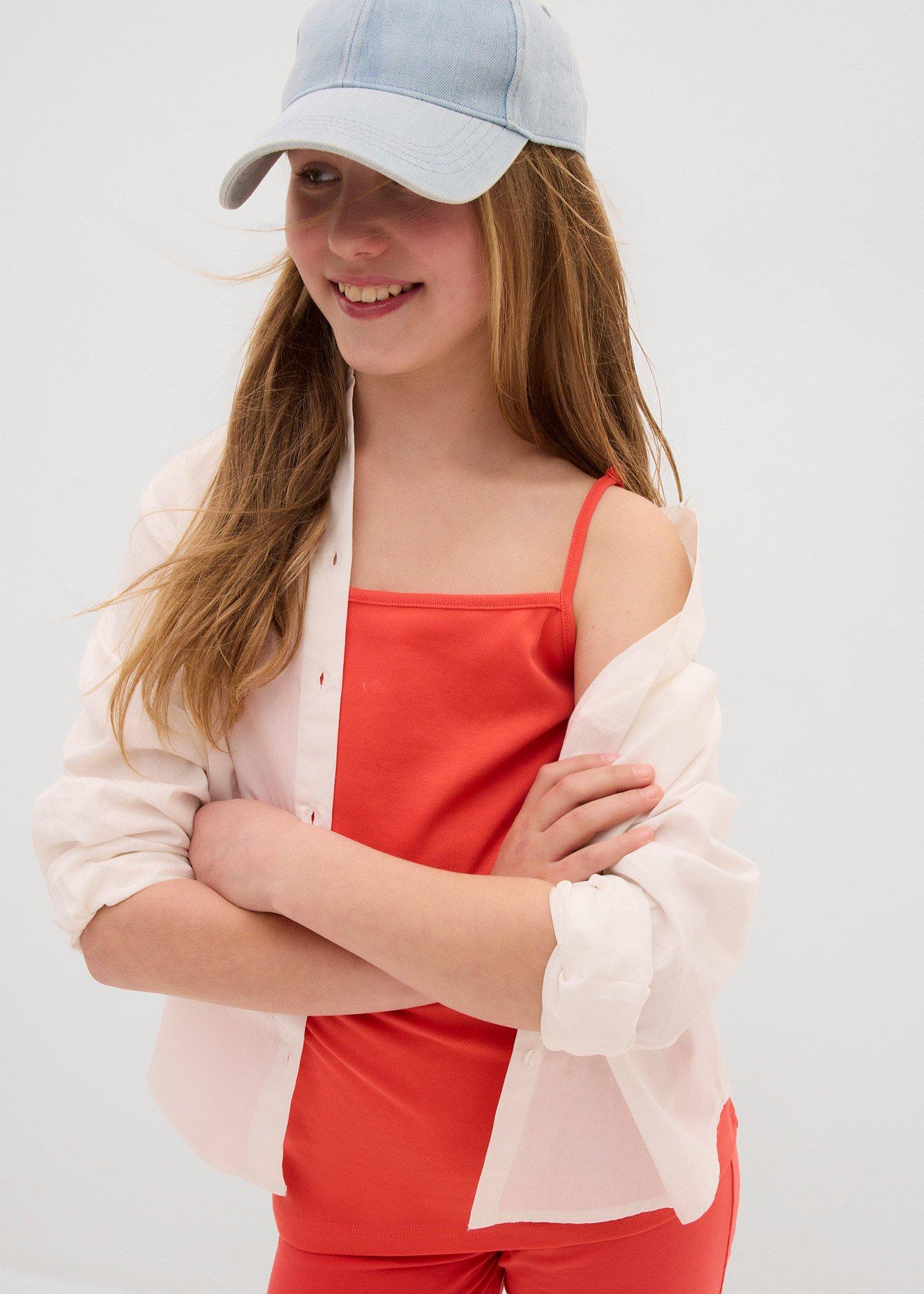 Top na cienkich ramiączkach, z bawełną organiczną (3 sztuki) - Bonprix