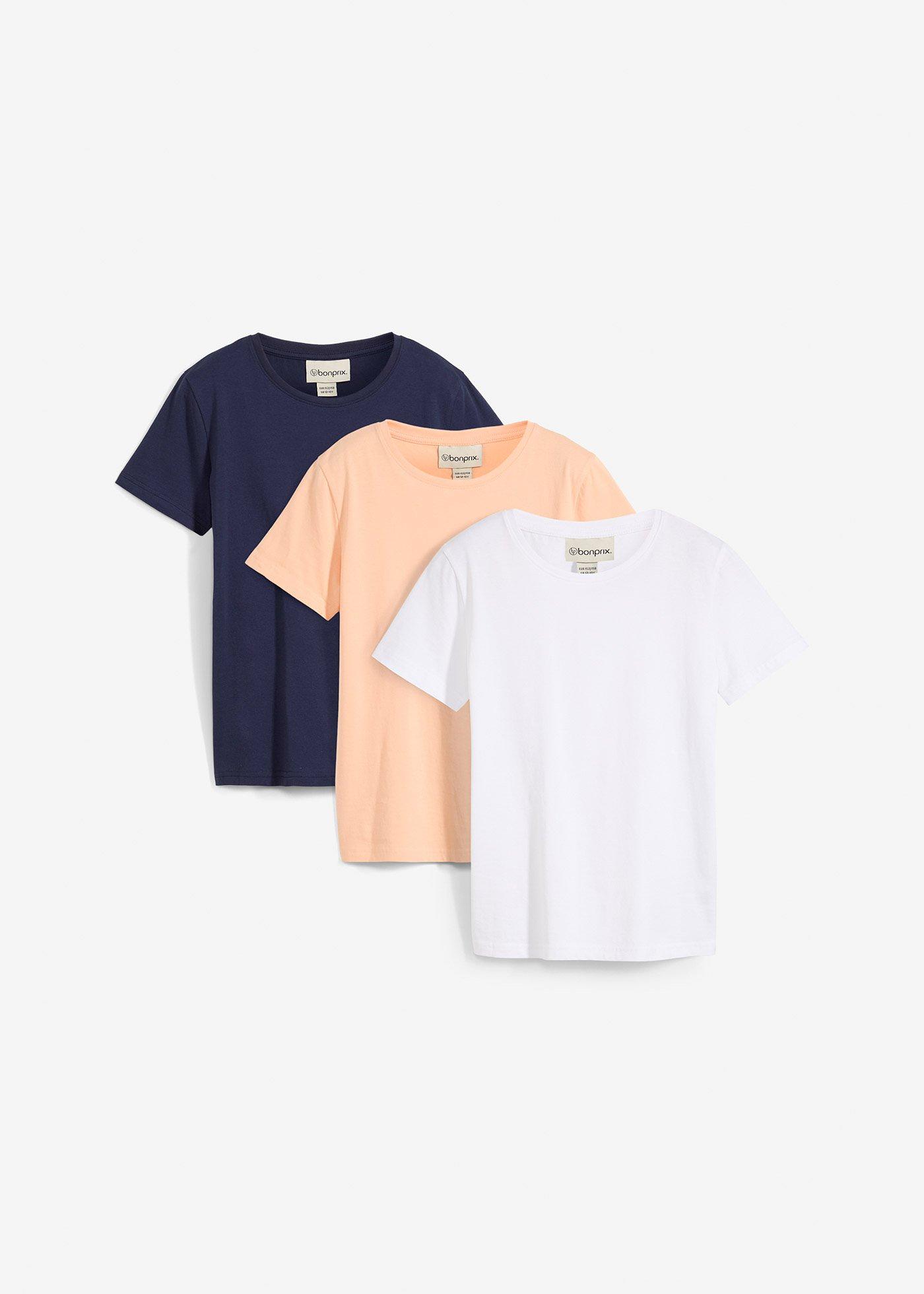 T-shirt z czystej bawełny organicznej (3 szt.) - Bonprix