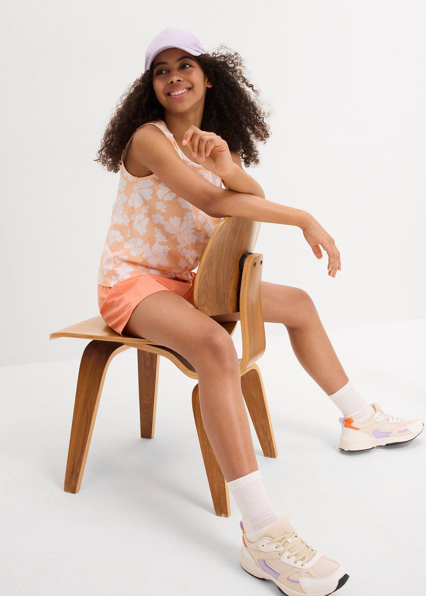 Top i krótkie spodnie z bawełny organicznej (komplet 2-częściowy) - Bonprix